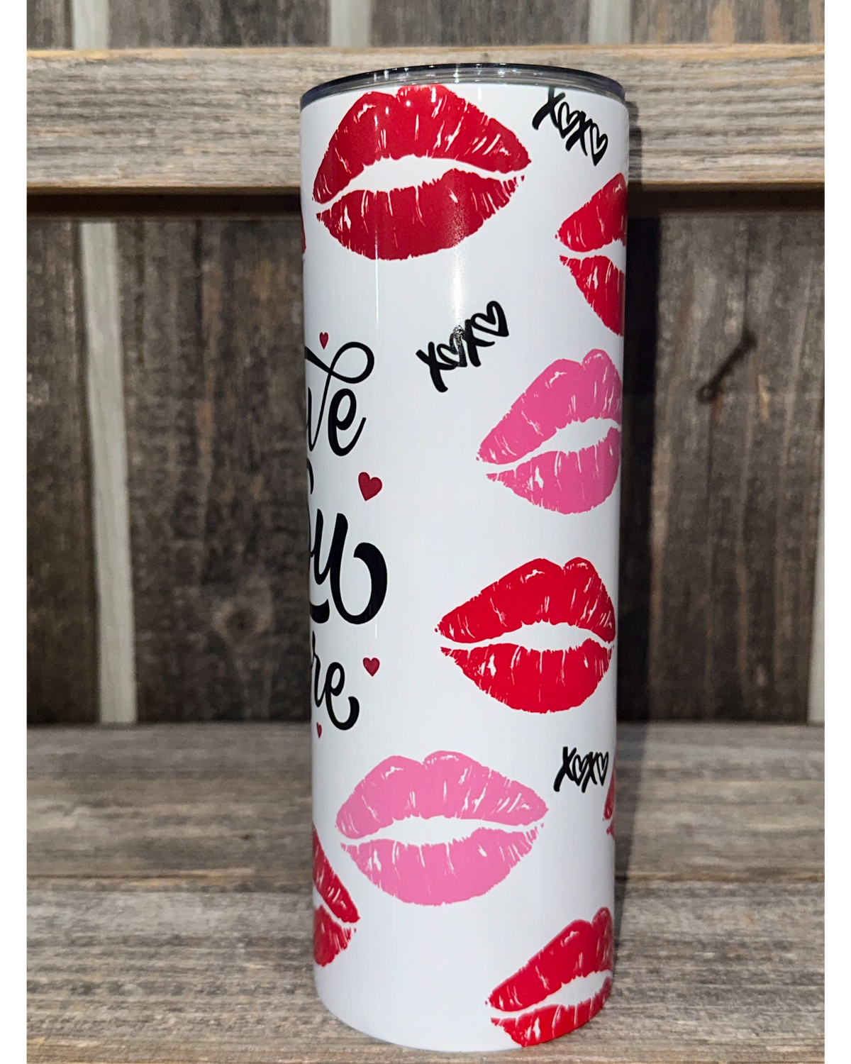 Love You More - Red Lips - XOXO - VDay Valentines Day