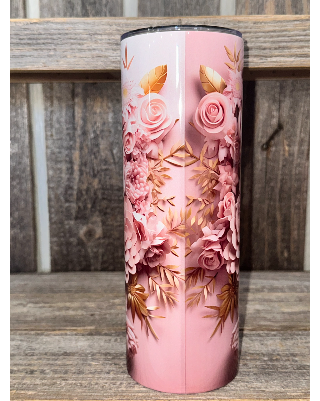3D Western Skull with Flowers