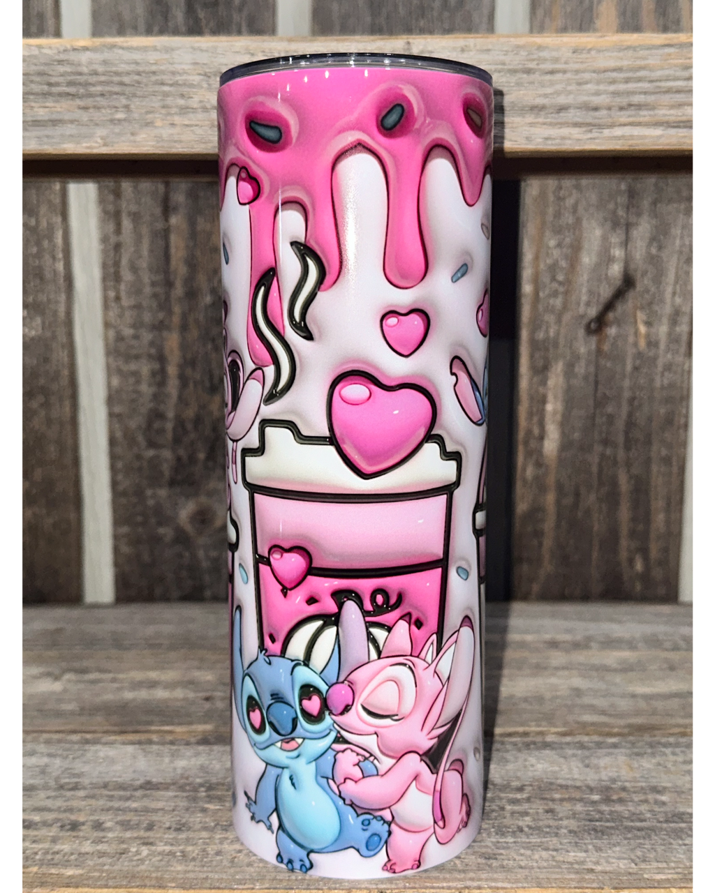 I Love Coffee - 3D Puffy Look - Stitch & Angel