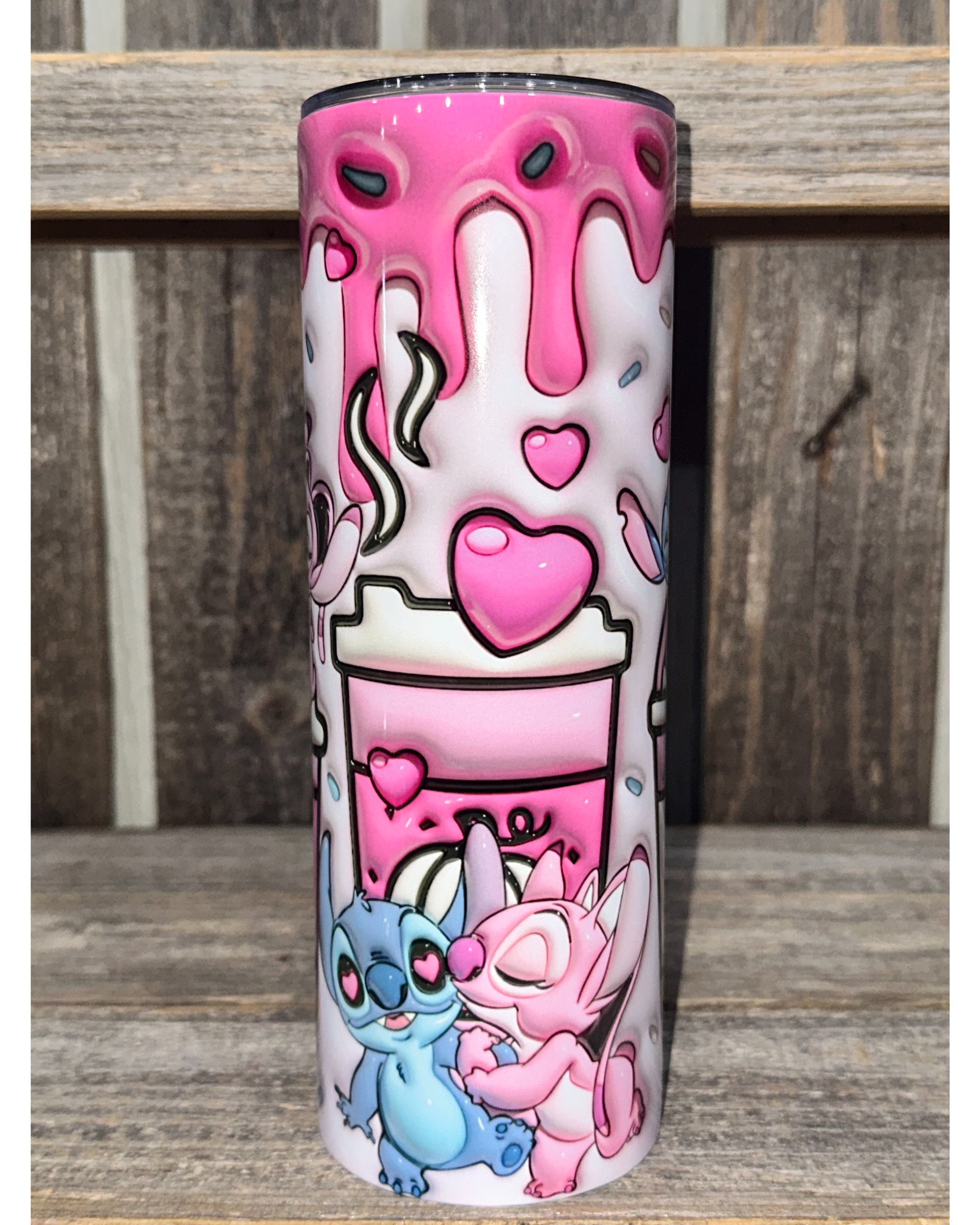 I Love Coffee - 3D Puffy Look - Stitch & Angel