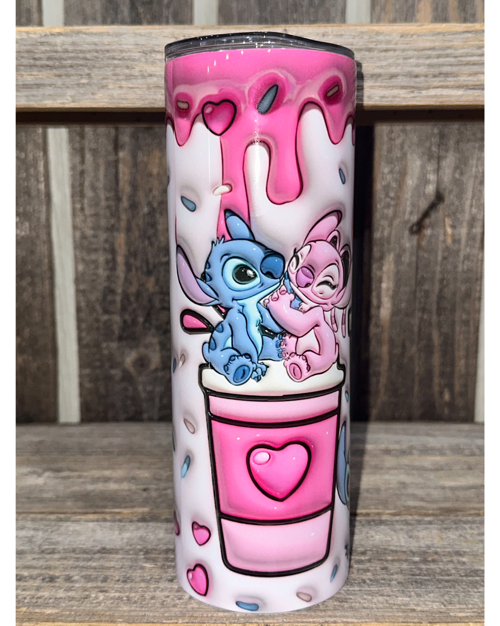 I Love Coffee - 3D Puffy Look - Stitch & Angel