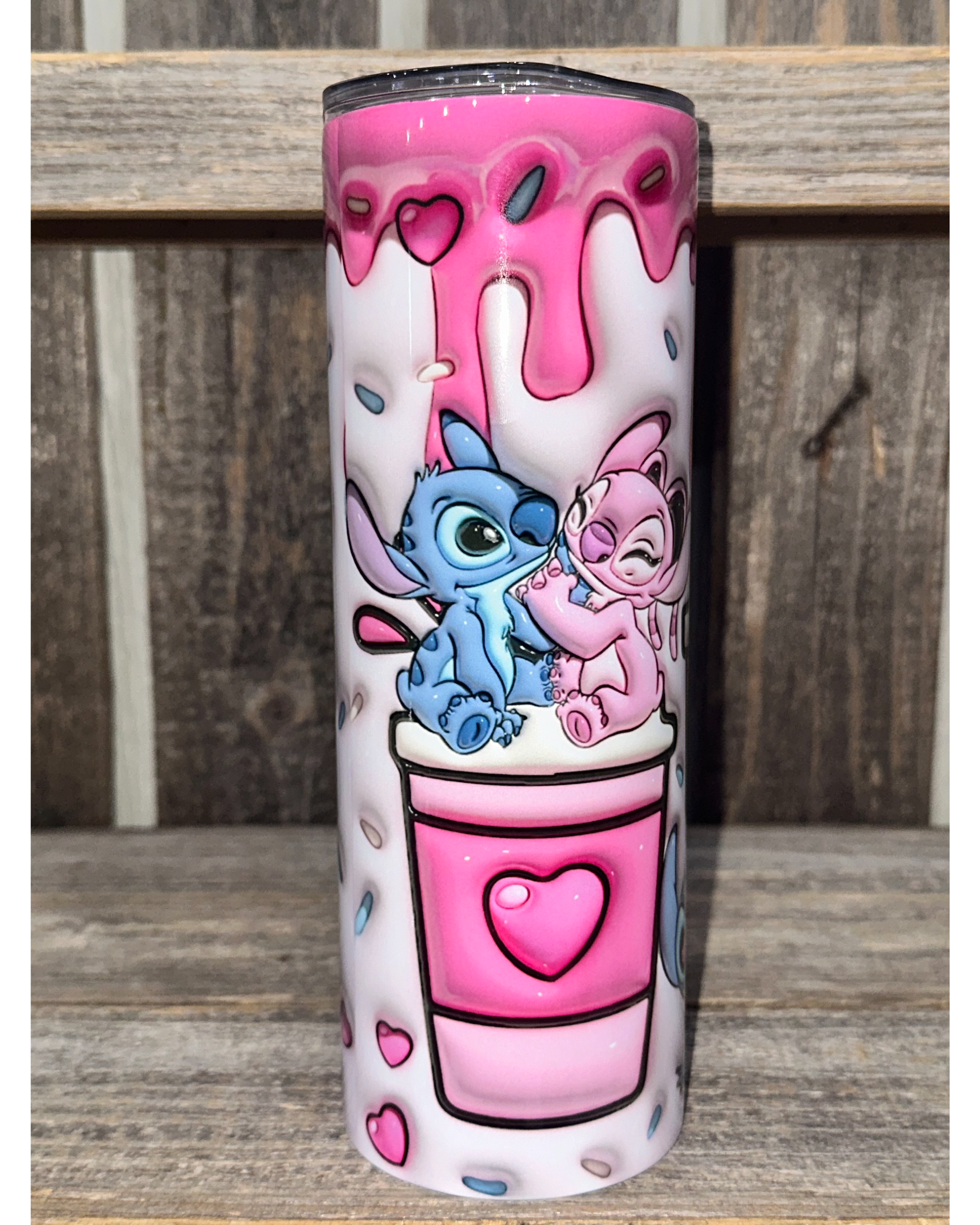 I Love Coffee - 3D Puffy Look - Stitch & Angel
