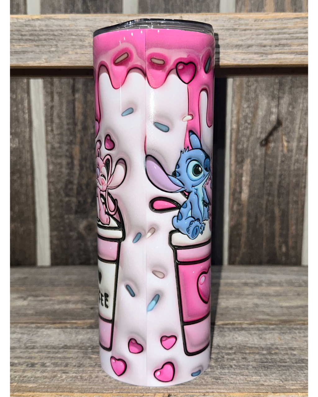I Love Coffee - 3D Puffy Look - Stitch & Angel