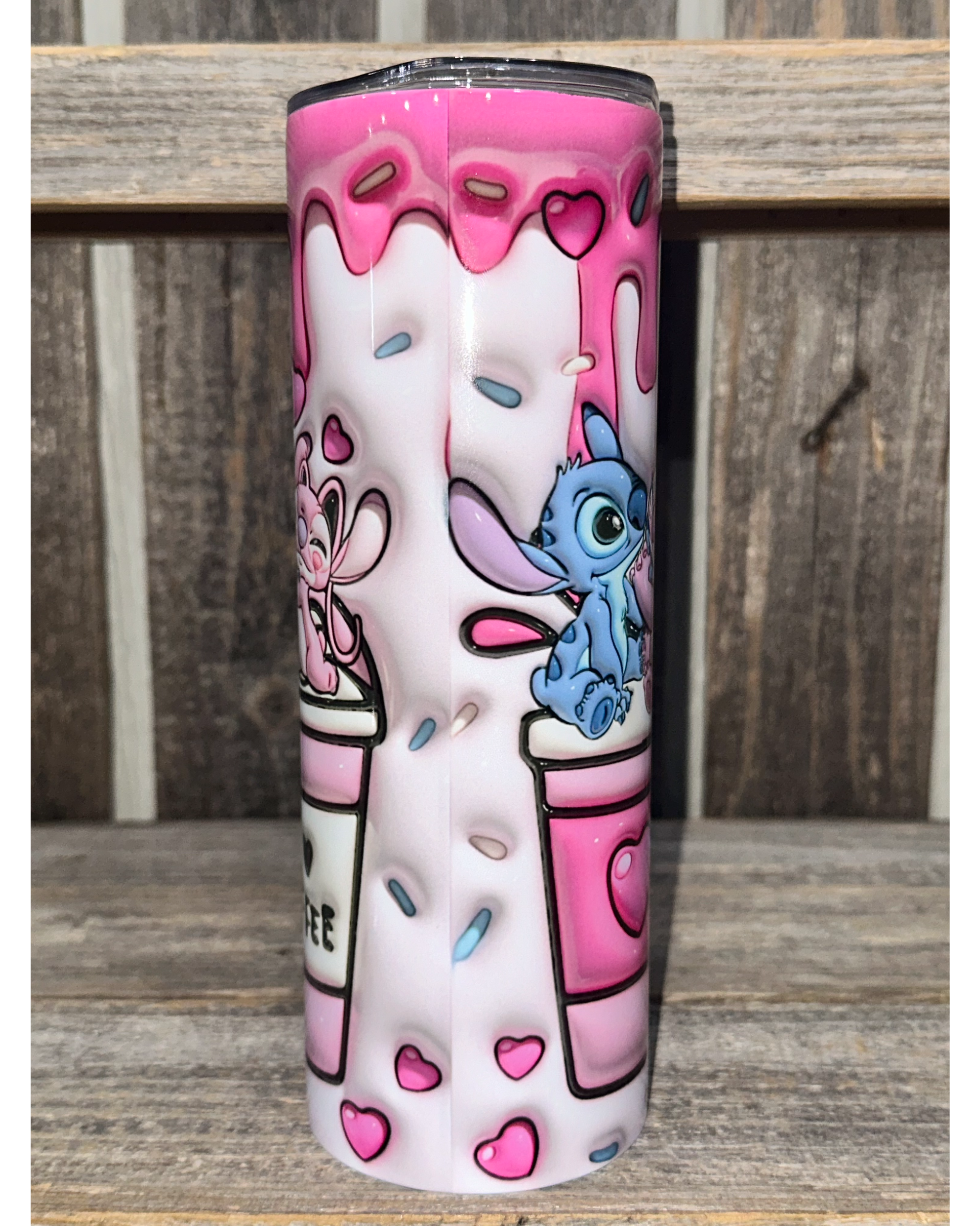 I Love Coffee - 3D Puffy Look - Stitch & Angel