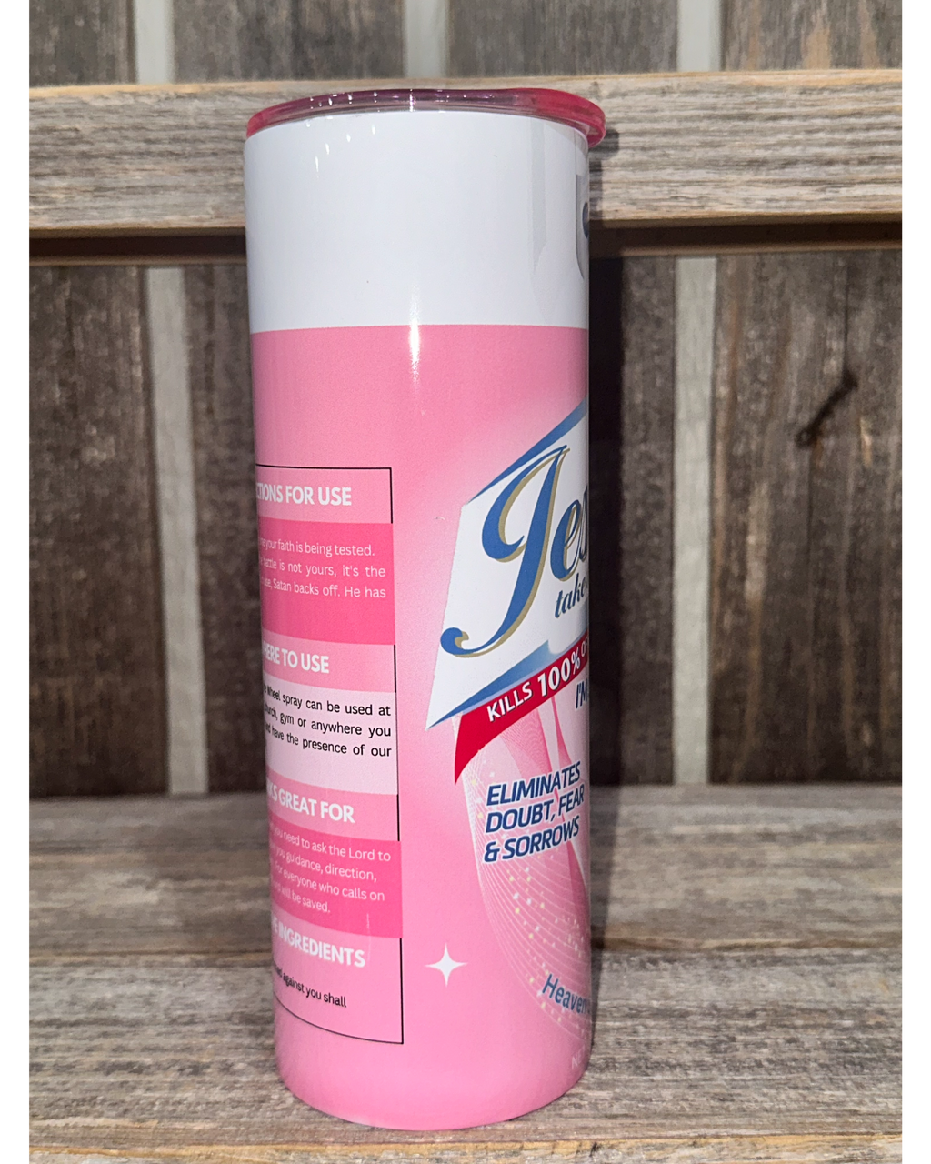 Jesus Take The Wheel - Pink with Pink Lid