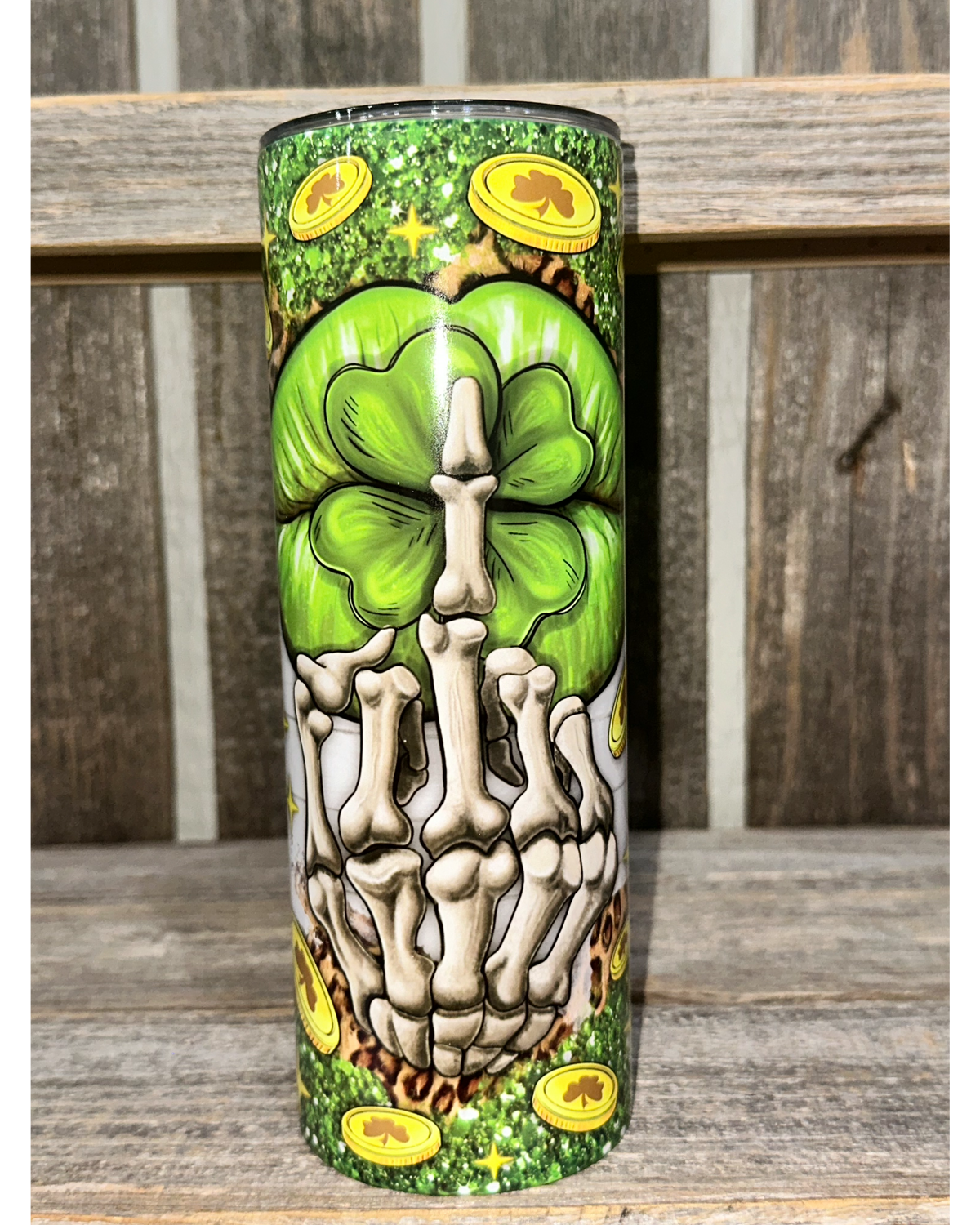 LUCKY BADASS Skullhand and Clover Lips