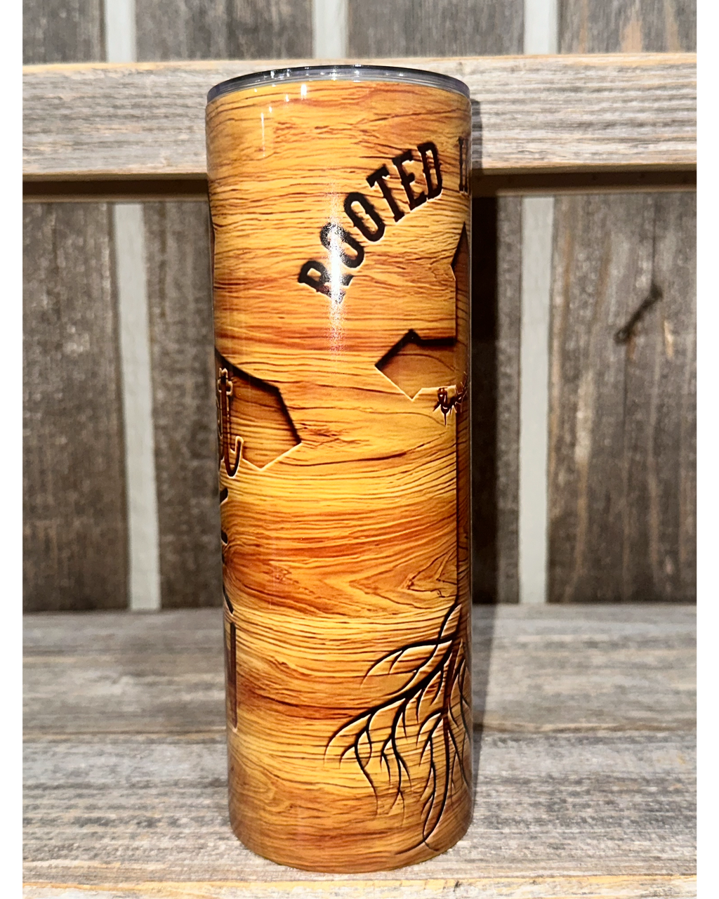 Rooted In Christ - Carved Wood Grain