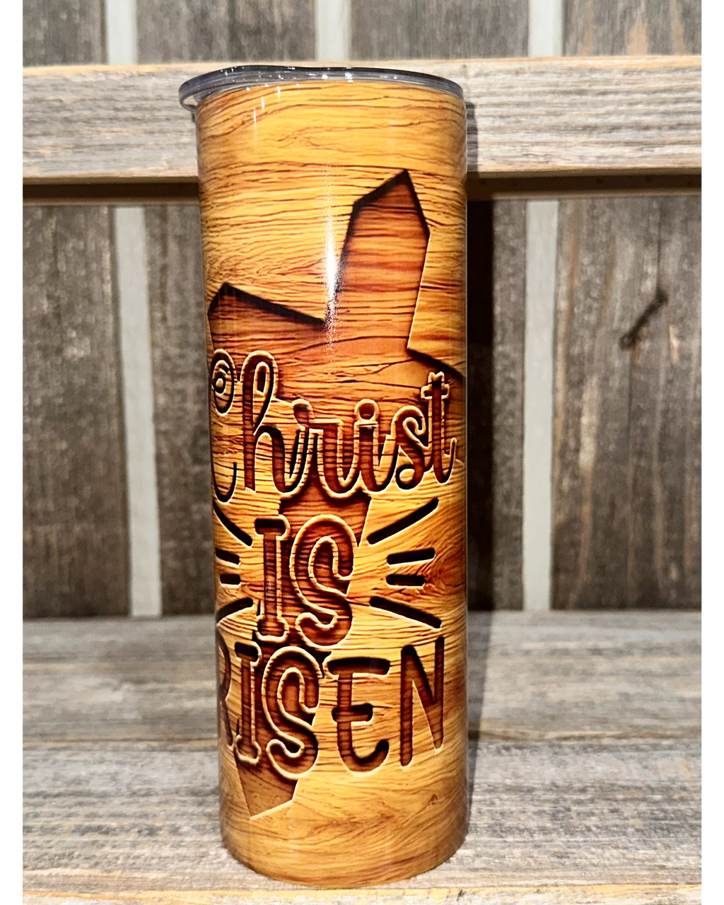 Rooted In Christ - Carved Wood Grain