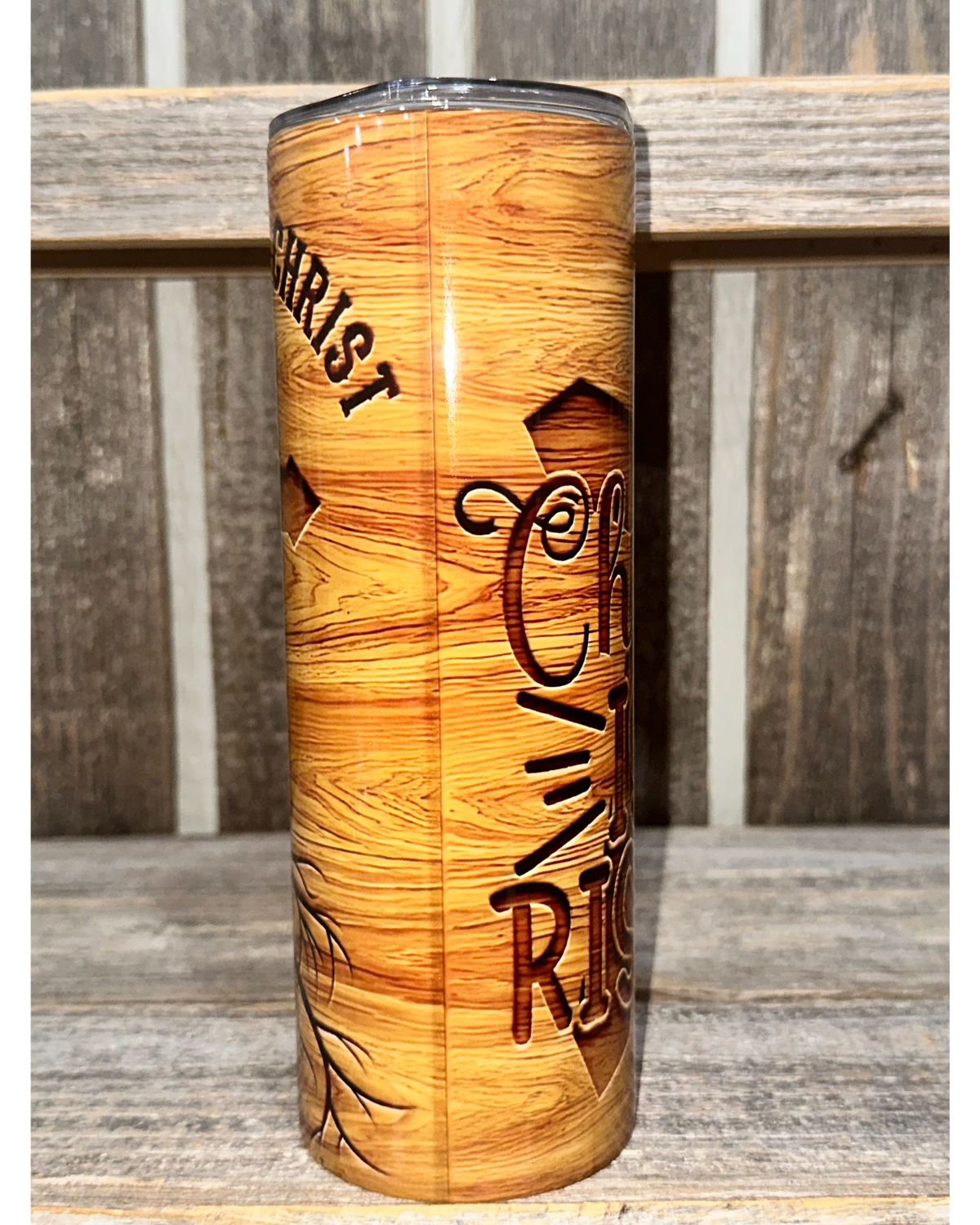 Rooted In Christ - Carved Wood Grain