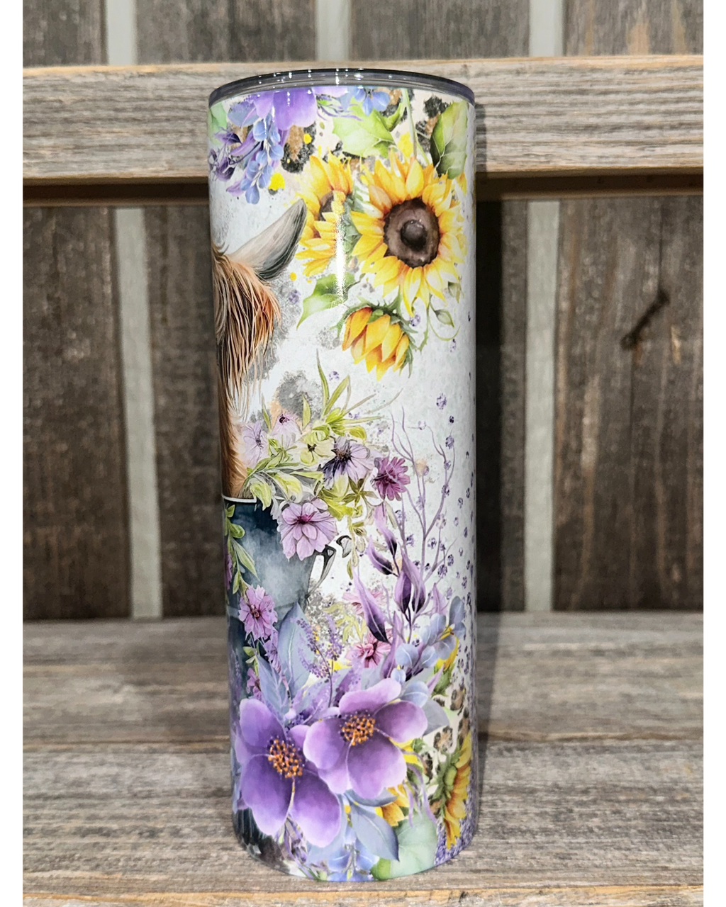 Highland Baby and Spring Flowers