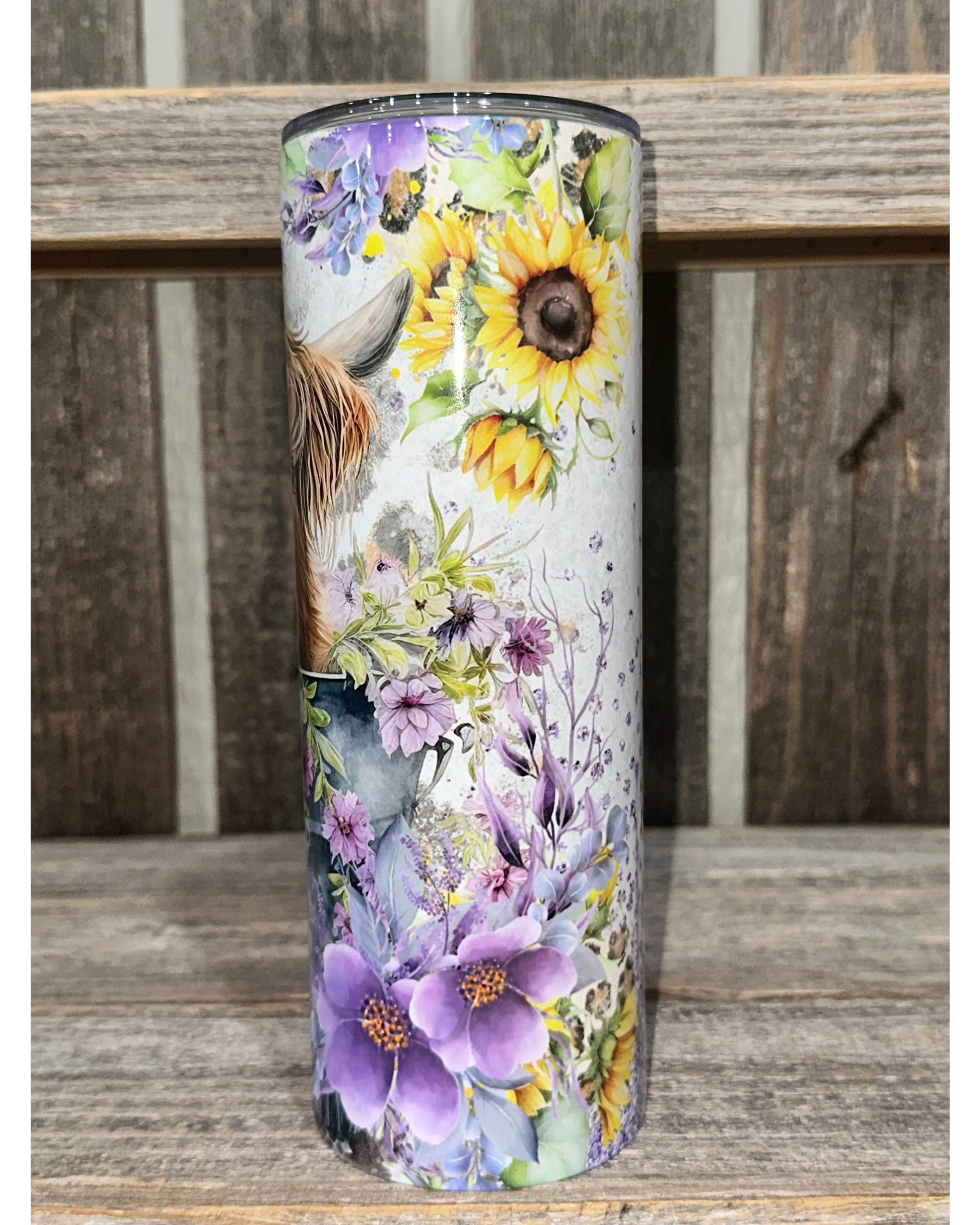 Highland Baby and Spring Flowers