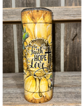 Faith Hope Love - Sunflower with Cross and Humming Birds