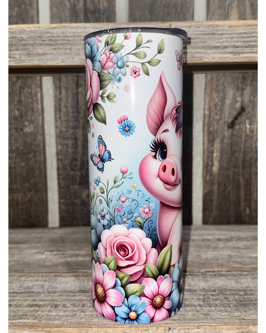 Piggy And Butterflies