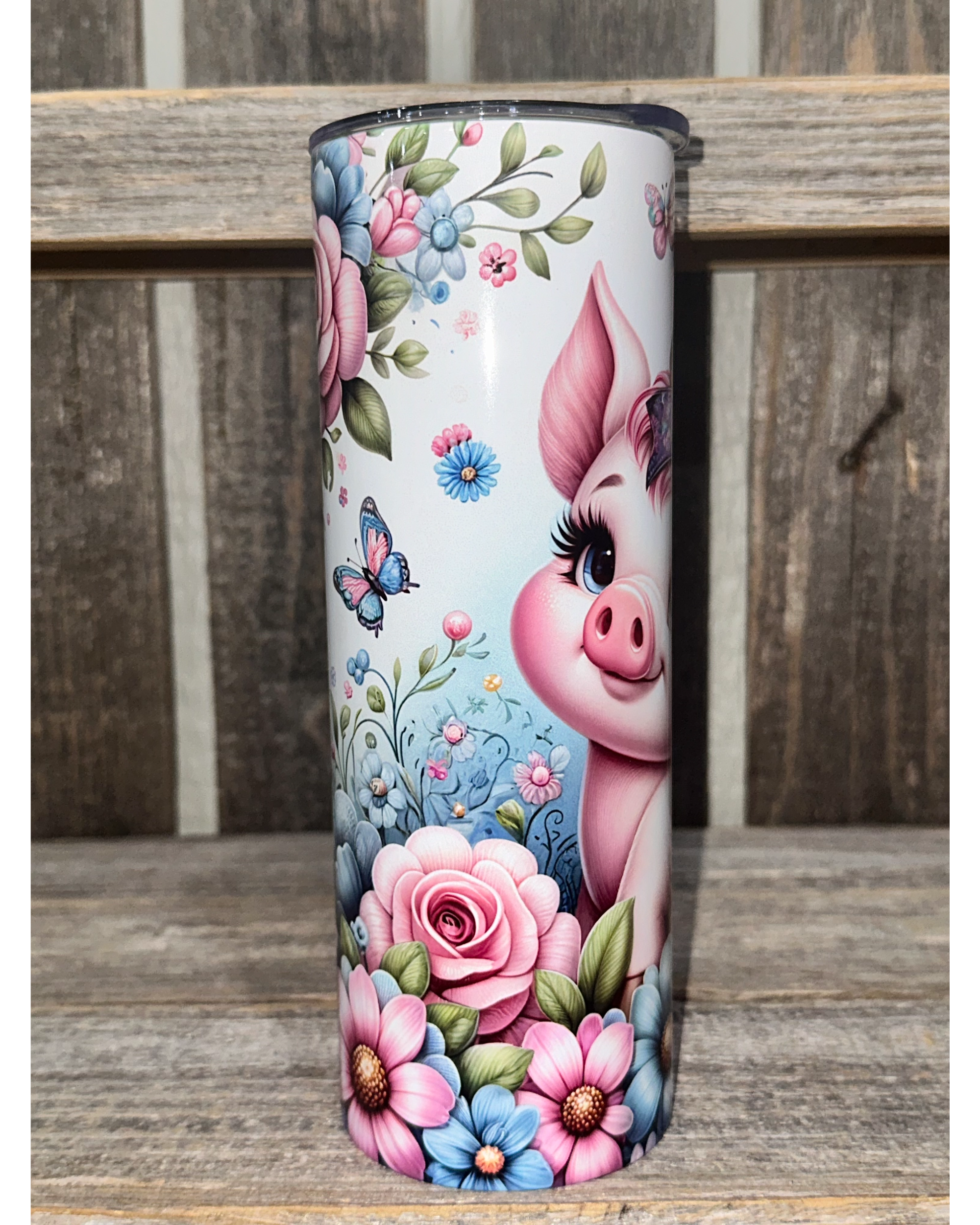 Piggy And Butterflies