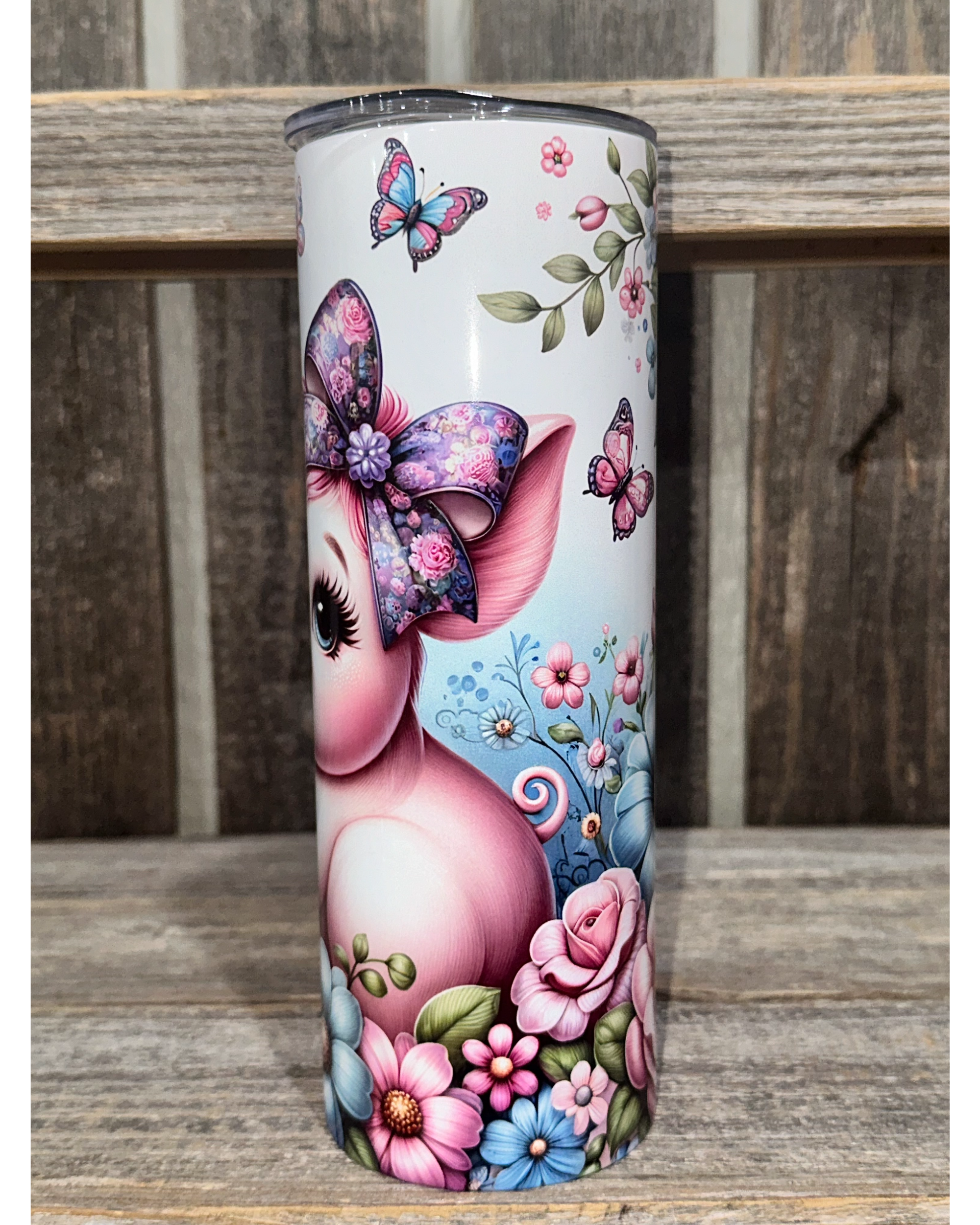 Piggy And Butterflies