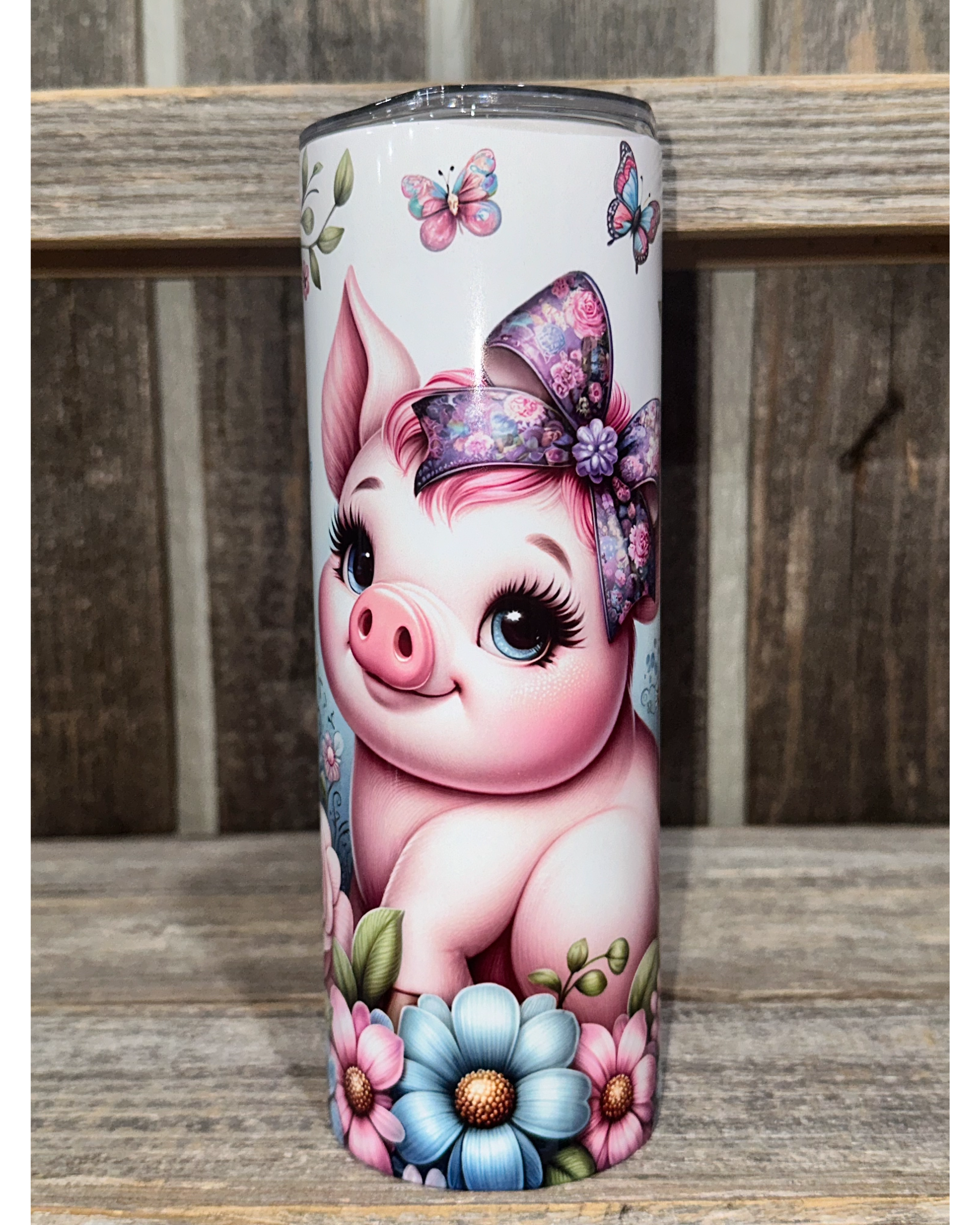 Piggy And Butterflies