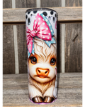Cow Print Paint Drip - Baby Highland Cow - Easter