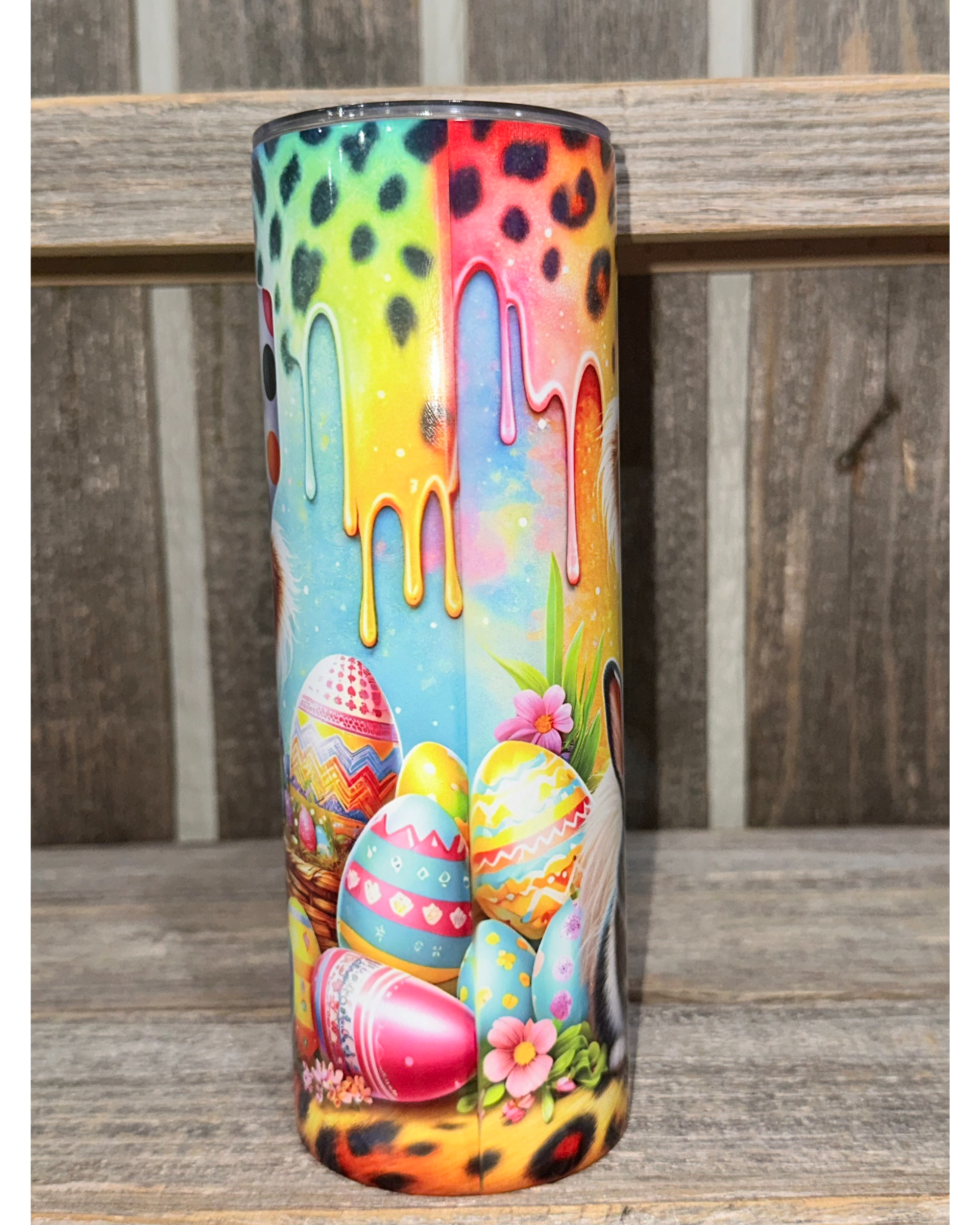 Paint Drip Pokka Dot Easter - Baby Highland Cow