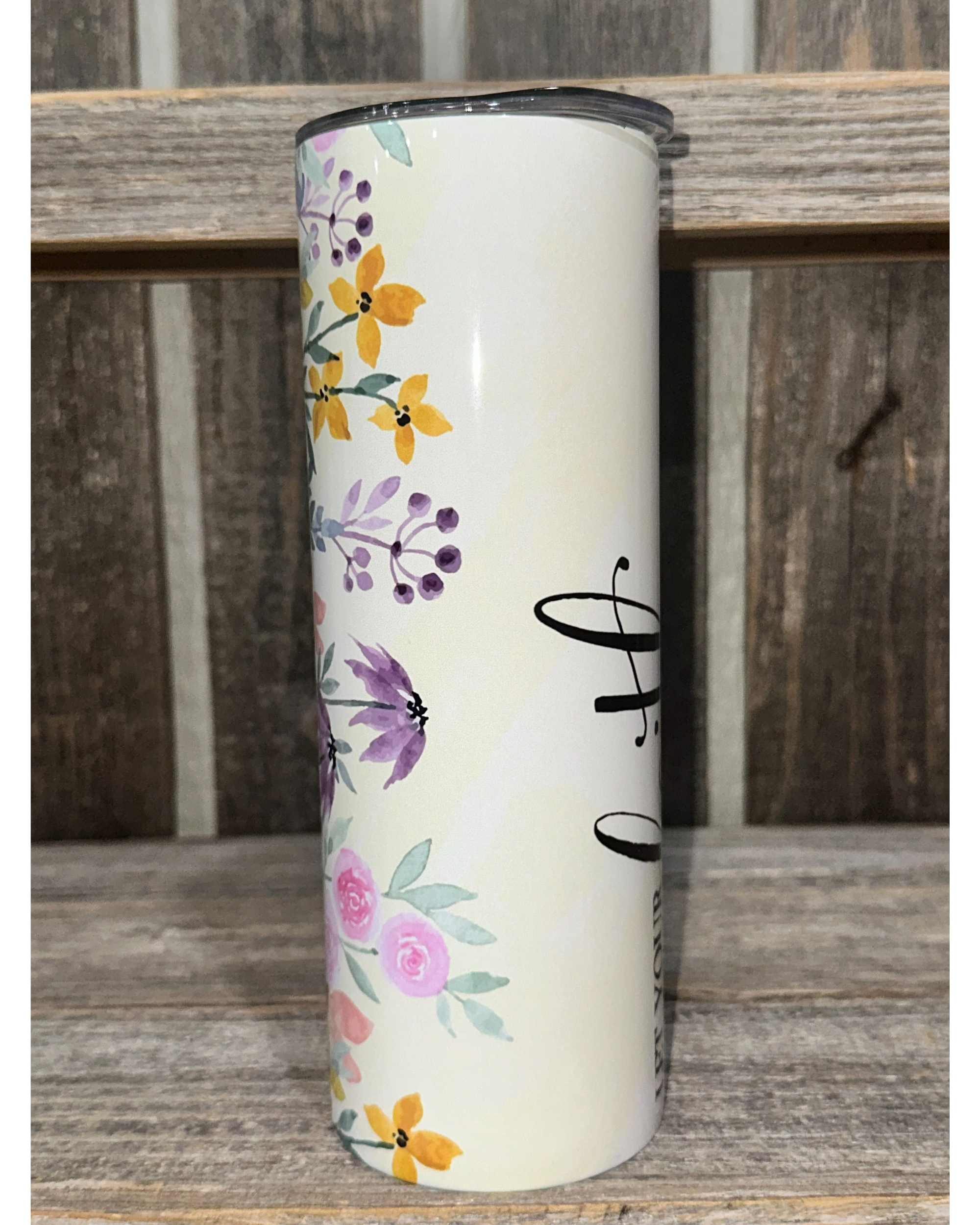 Let Your Faith Be Bigger Than Your Fear - Purple Flowers