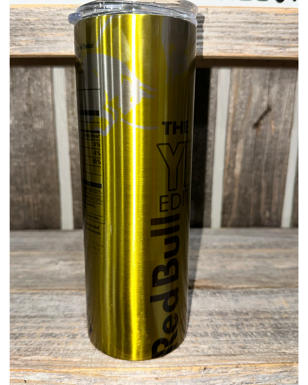 SILVER STAINLESS FINISH - The YELLOW Edition - Red Bull