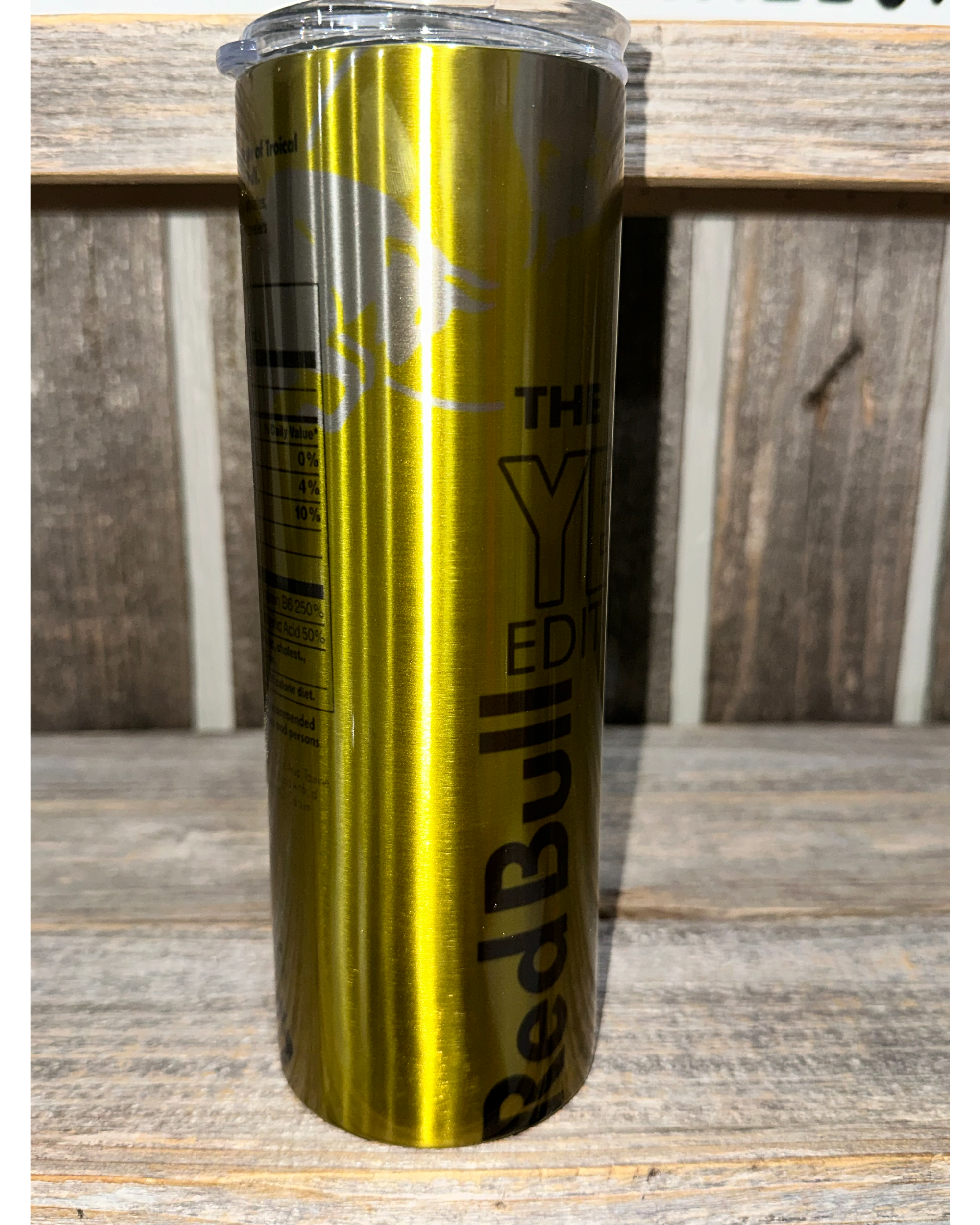 SILVER STAINLESS FINISH - The YELLOW Edition - Red Bull