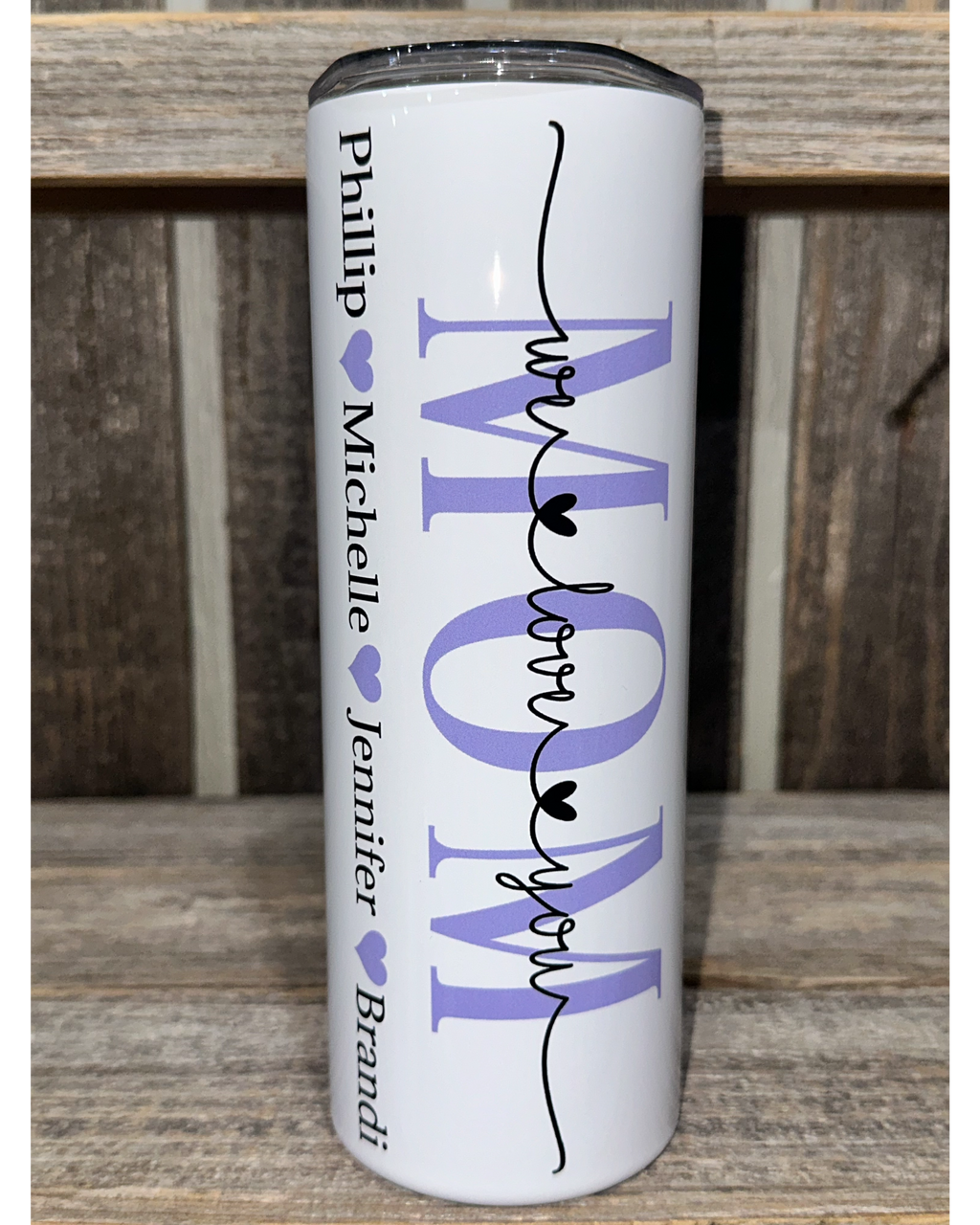 MOM - Mothers Day Special - ADD CUSTOM NAMES - Purple Shown - Choose From Purple - Green - Pink