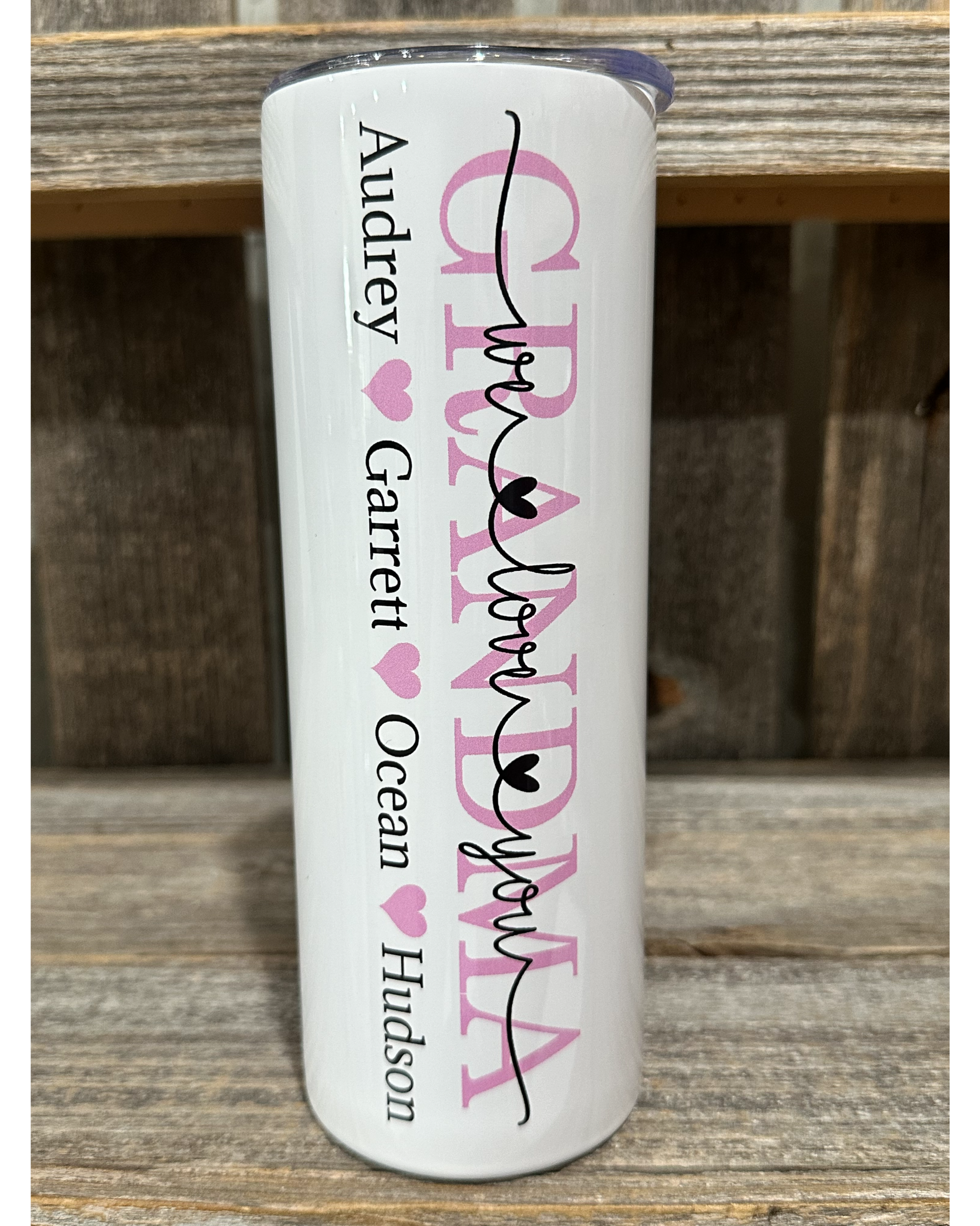 GRANDMA - Mothers Day Special - ADD CUSTOM NAMES - Pink Shown - Choose From Green - Purple - Pink