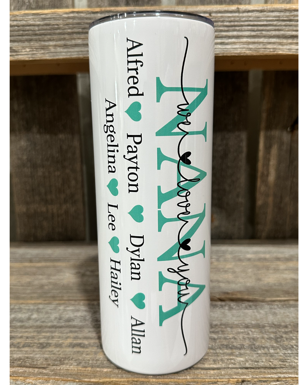 NANA - Mothers Day Special - ADD CUSTOM NAMES - Teal Shown - Choose From Green - Purple - Teal - Pink