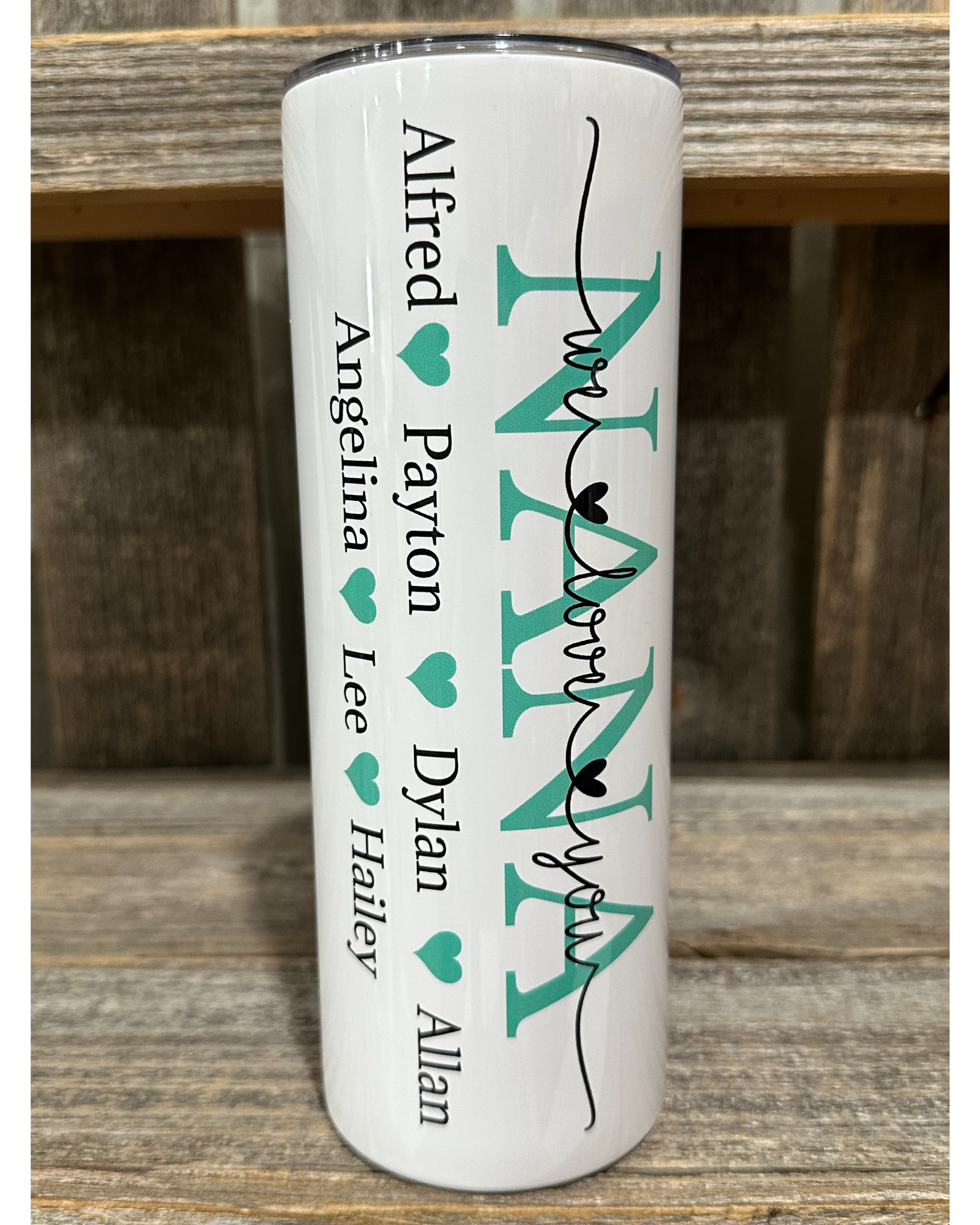 NANA - Mothers Day Special - ADD CUSTOM NAMES - Teal Shown - Choose From Green - Purple - Teal - Pink