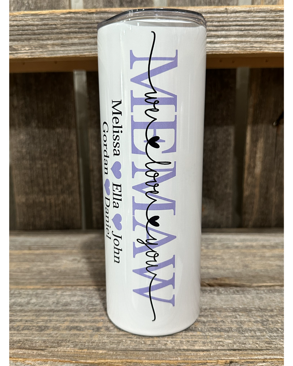 MEMAW - Mothers Day Special - ADD NAMES FOR FREE - Purple Shown - Choose From Green - Purple - Pink