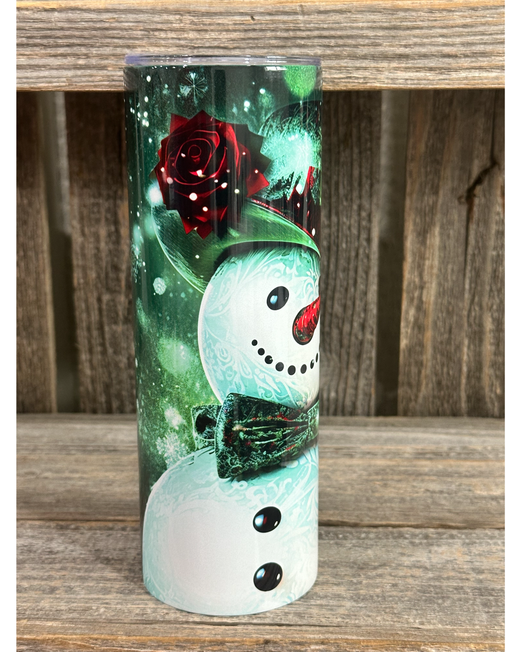 Winter Green Snowman