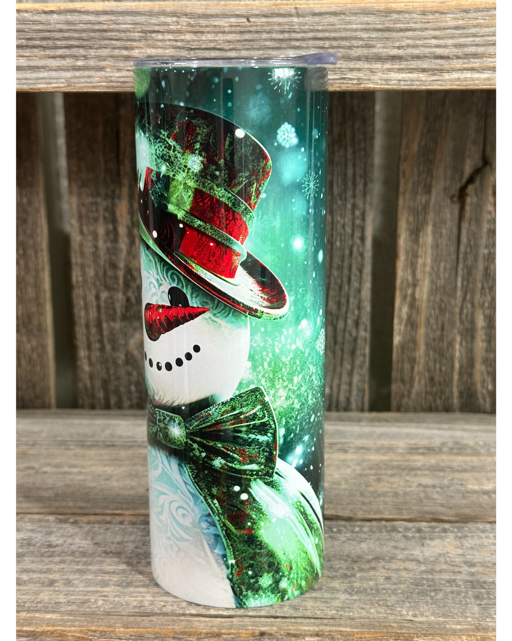 Winter Green Snowman
