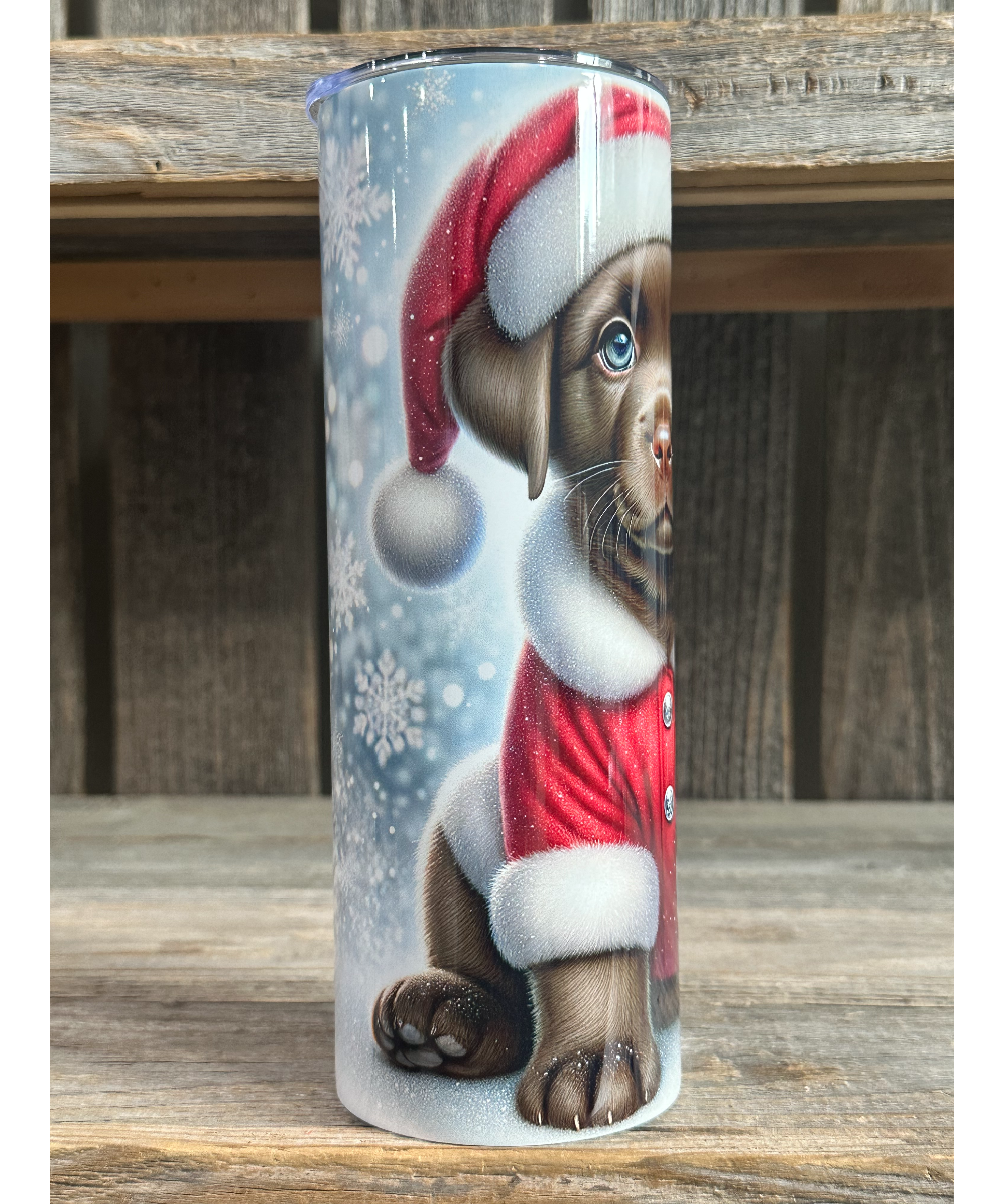 Chocolate Labrador - Puppy Christmas
