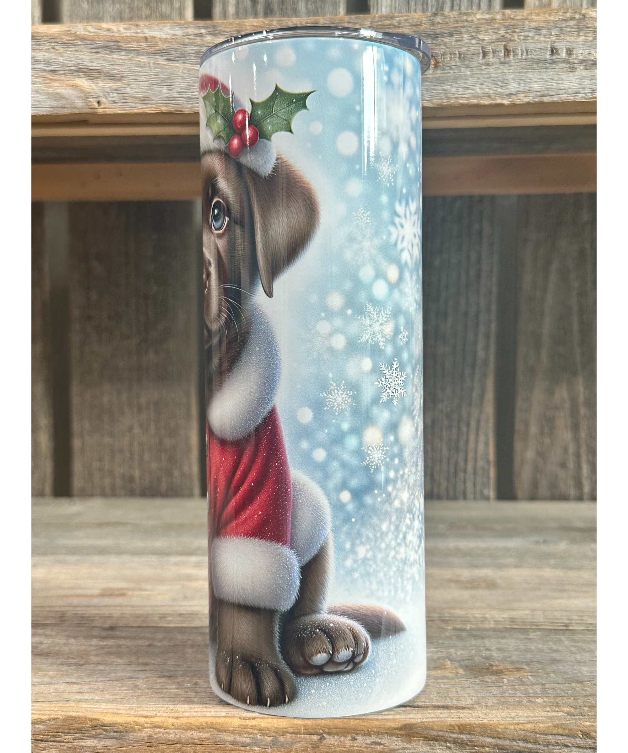 Chocolate Labrador - Puppy Christmas