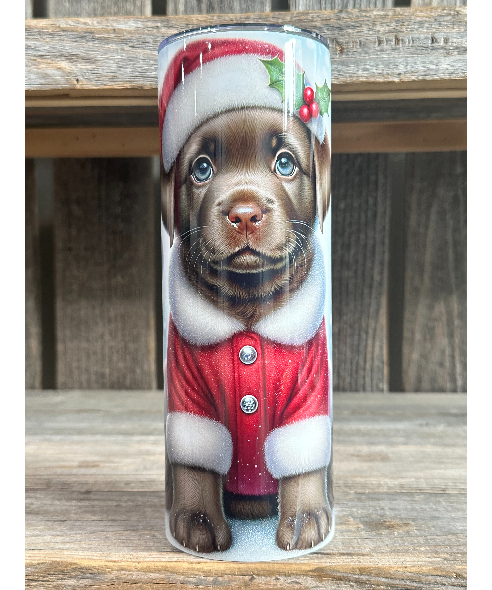 Chocolate Labrador - Puppy Christmas