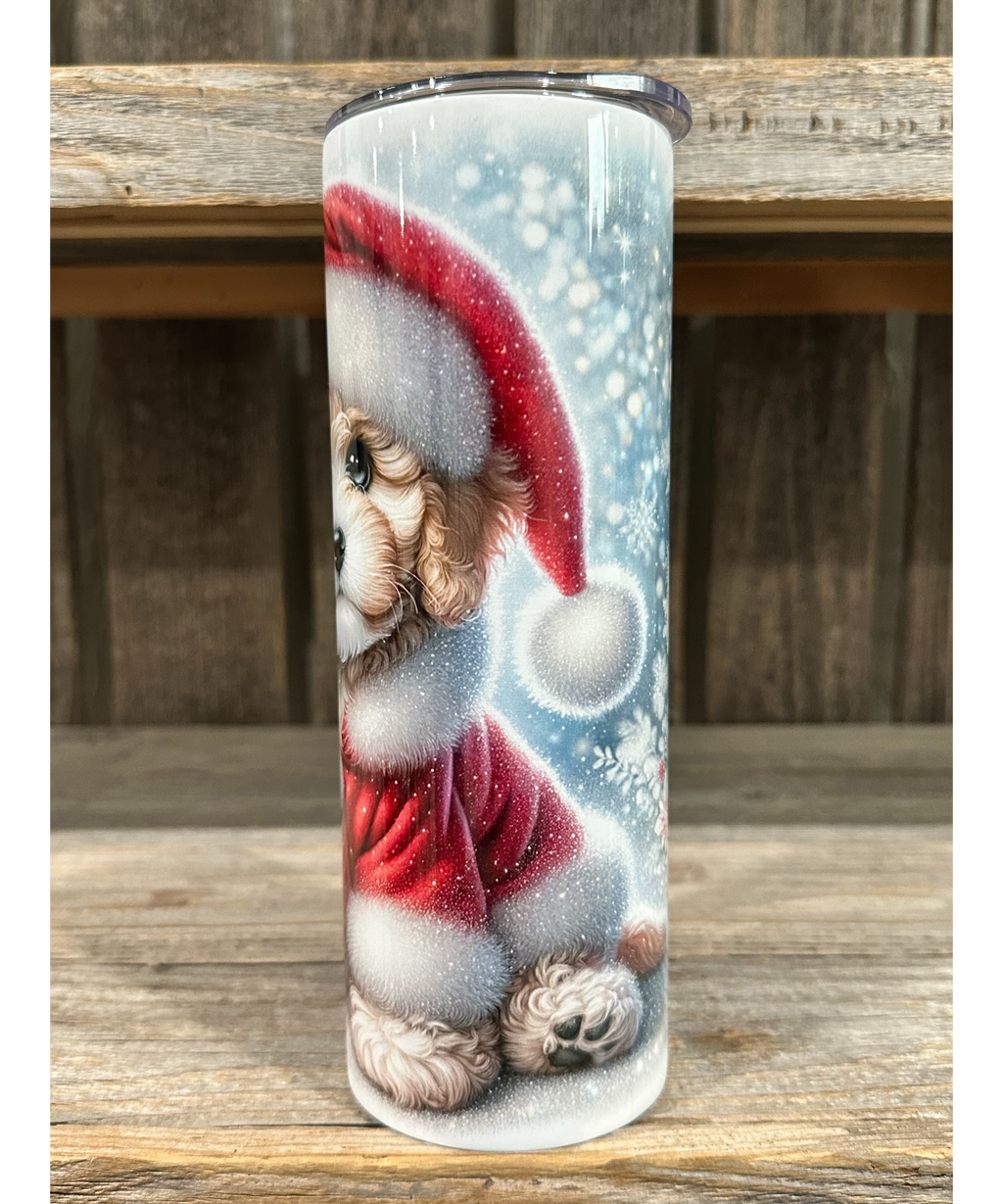 Tan Poodle - Puppy Christmas