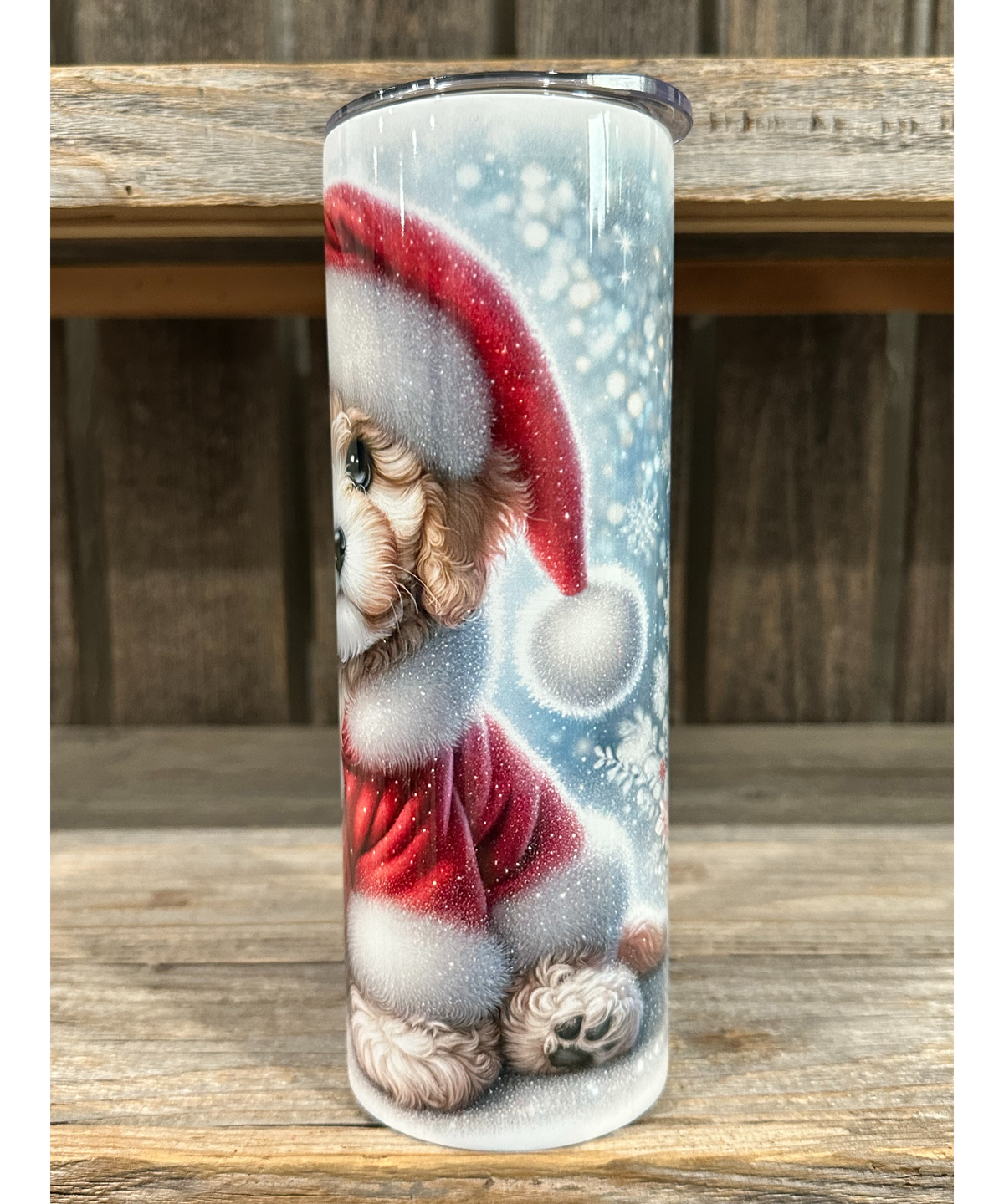 Tan Poodle - Puppy Christmas