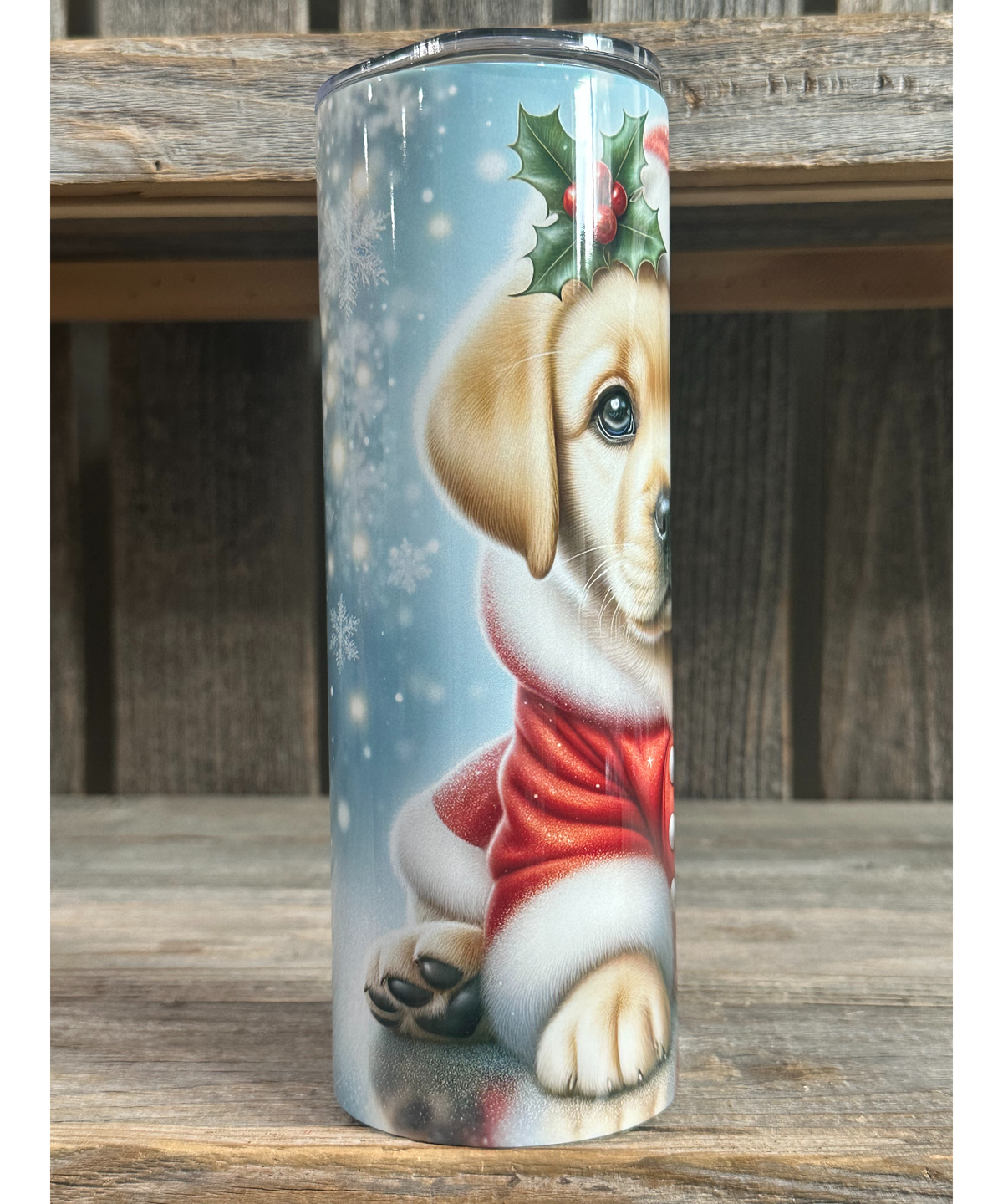 Yellow Labrador Retriever - Puppy Christmas