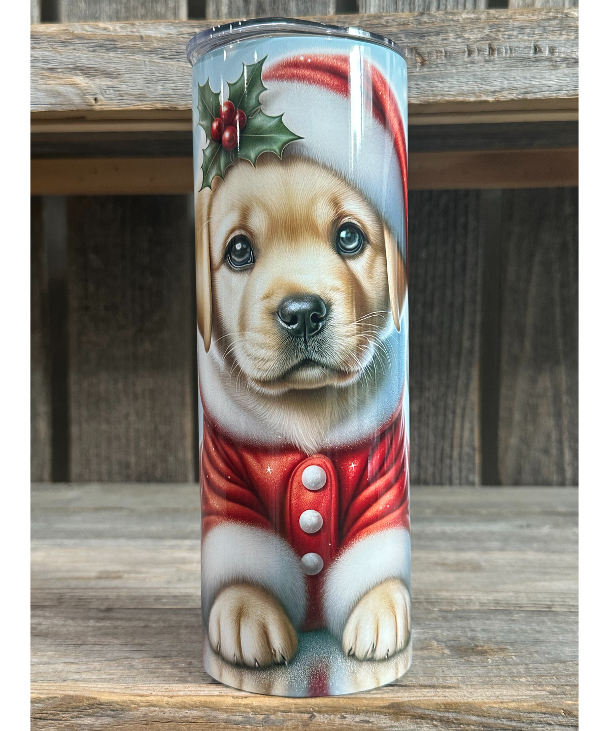 Yellow Labrador Retriever - Puppy Christmas