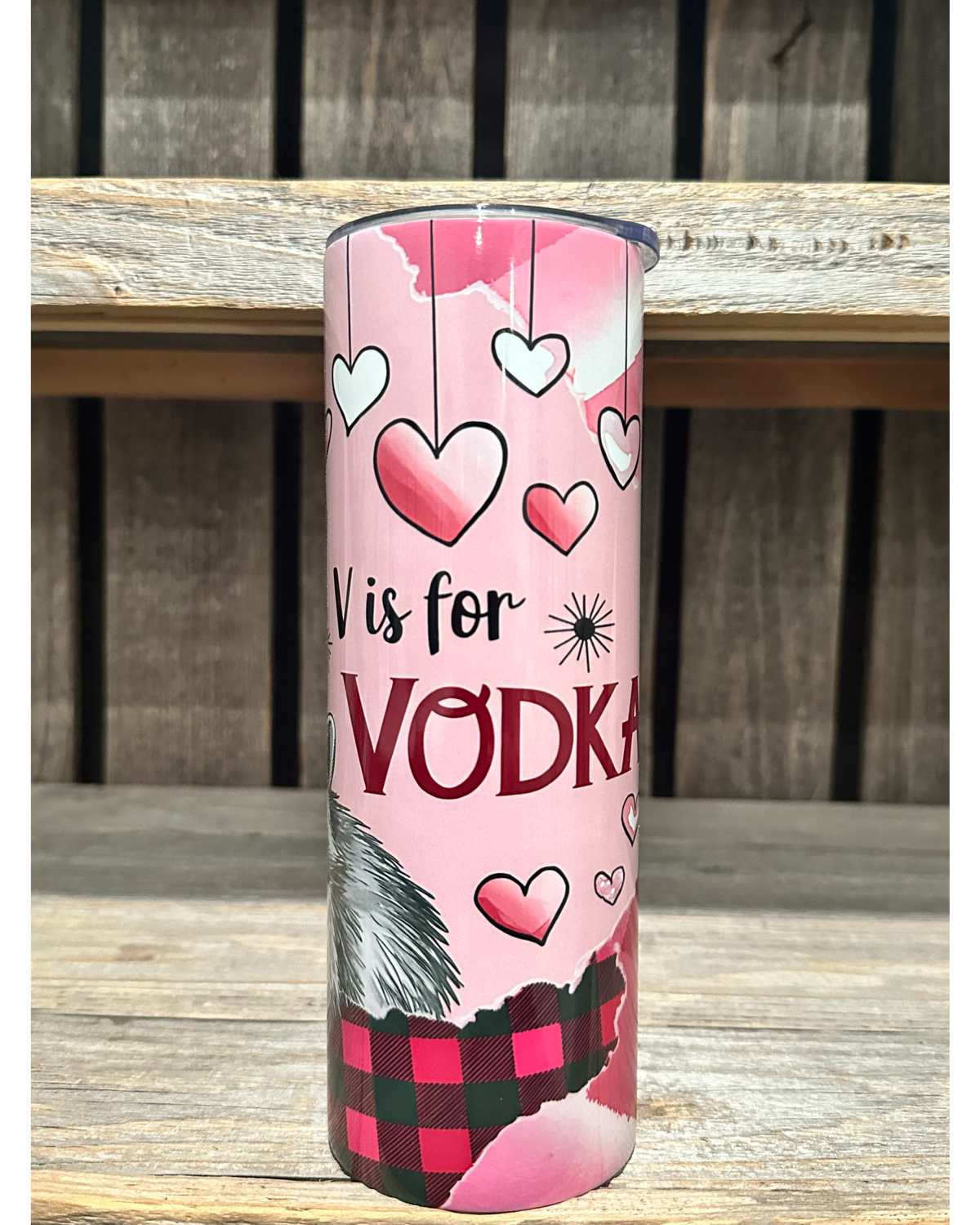 V Is For Vodka - Valentines Day Racoon