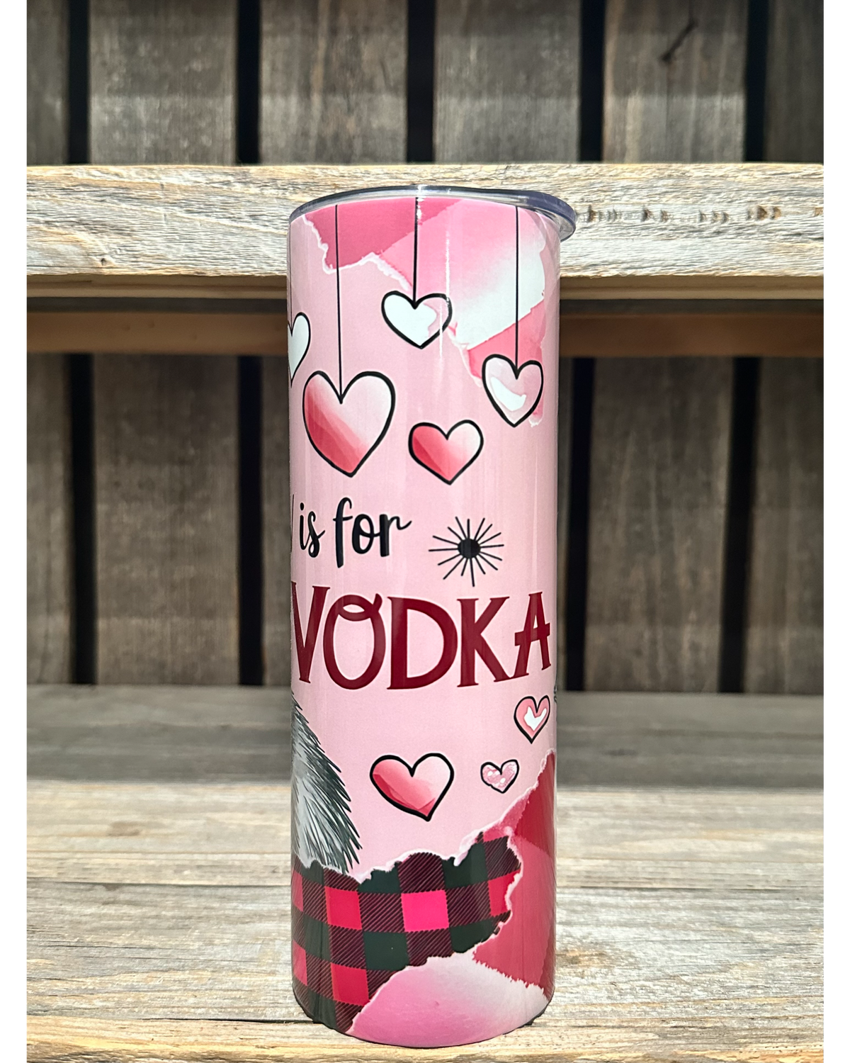 V Is For Vodka - Valentines Day Racoon