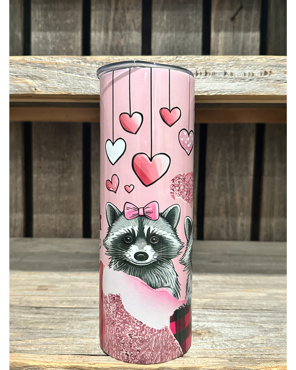 V Is For Vodka - Valentines Day Racoon