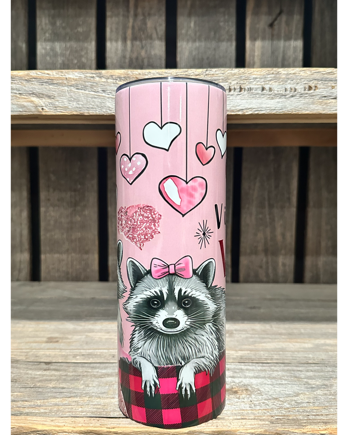 V Is For Vodka - Valentines Day Racoon