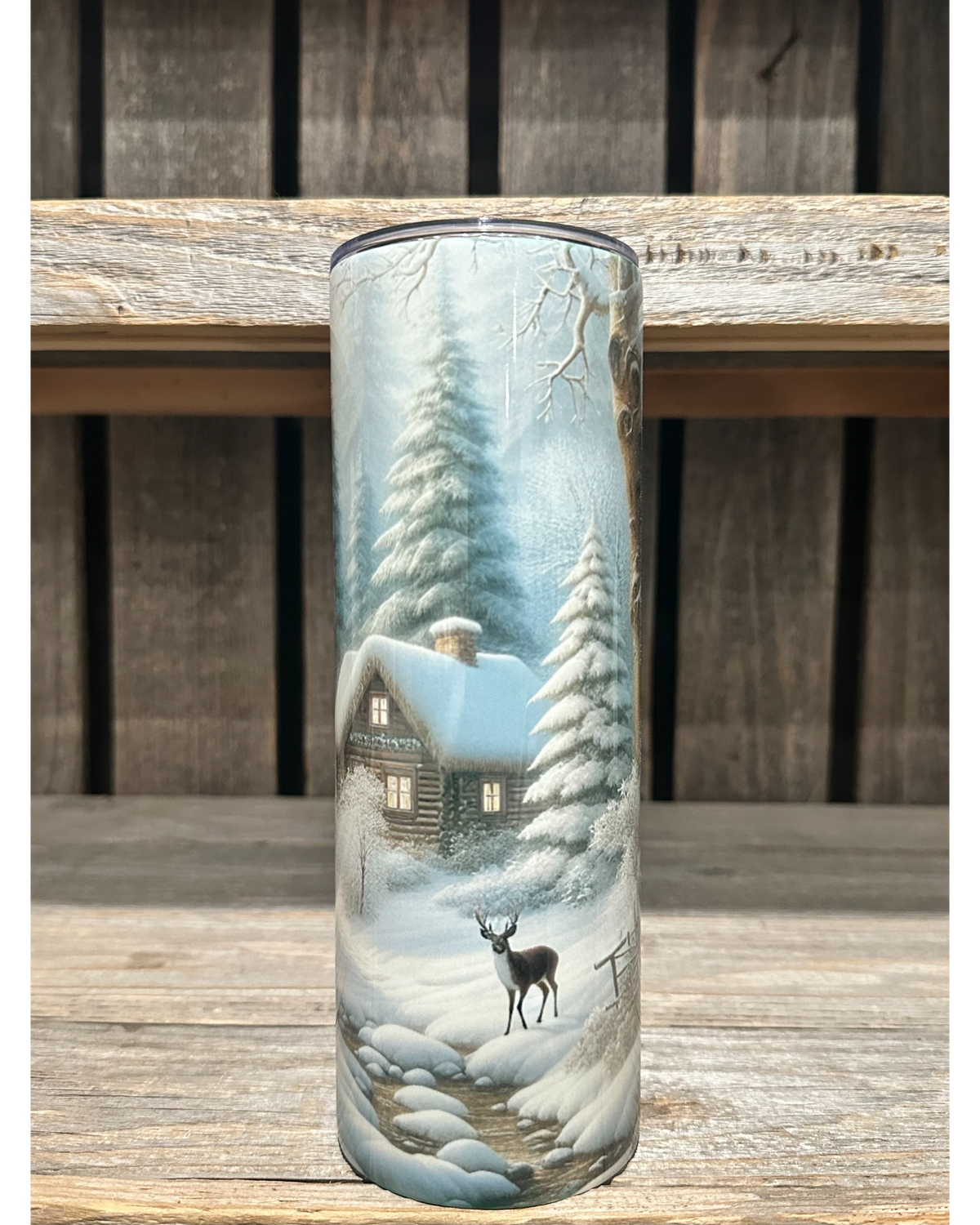 Winter Cabin In The Woods