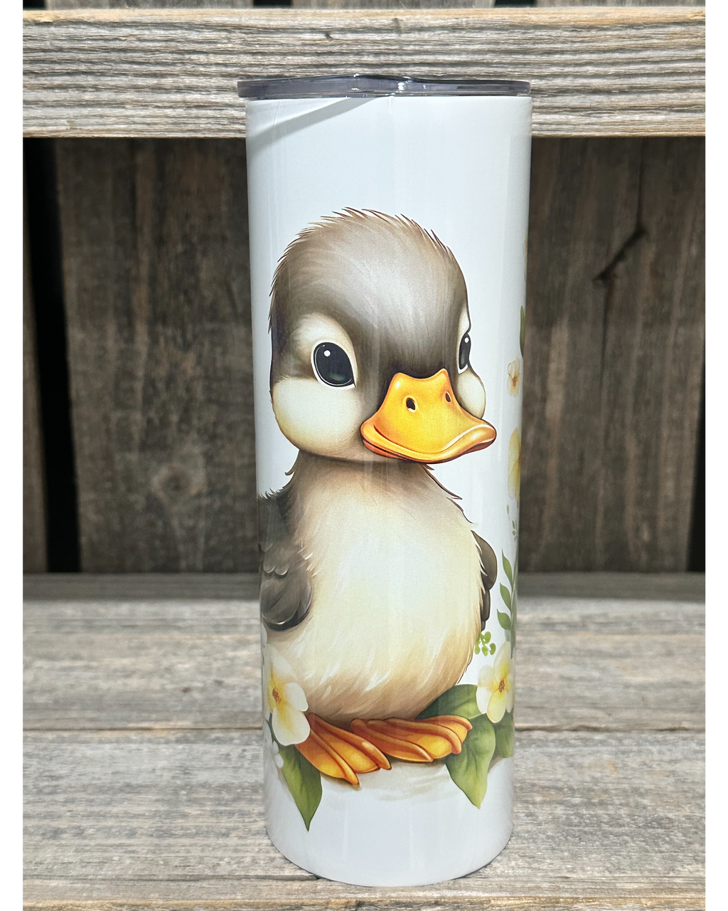 Duckling and Flowers
