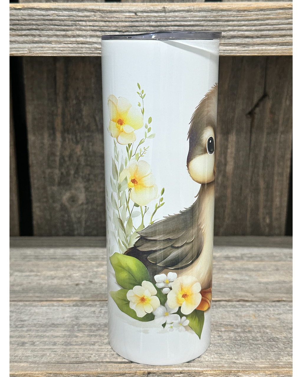 Duckling and Flowers