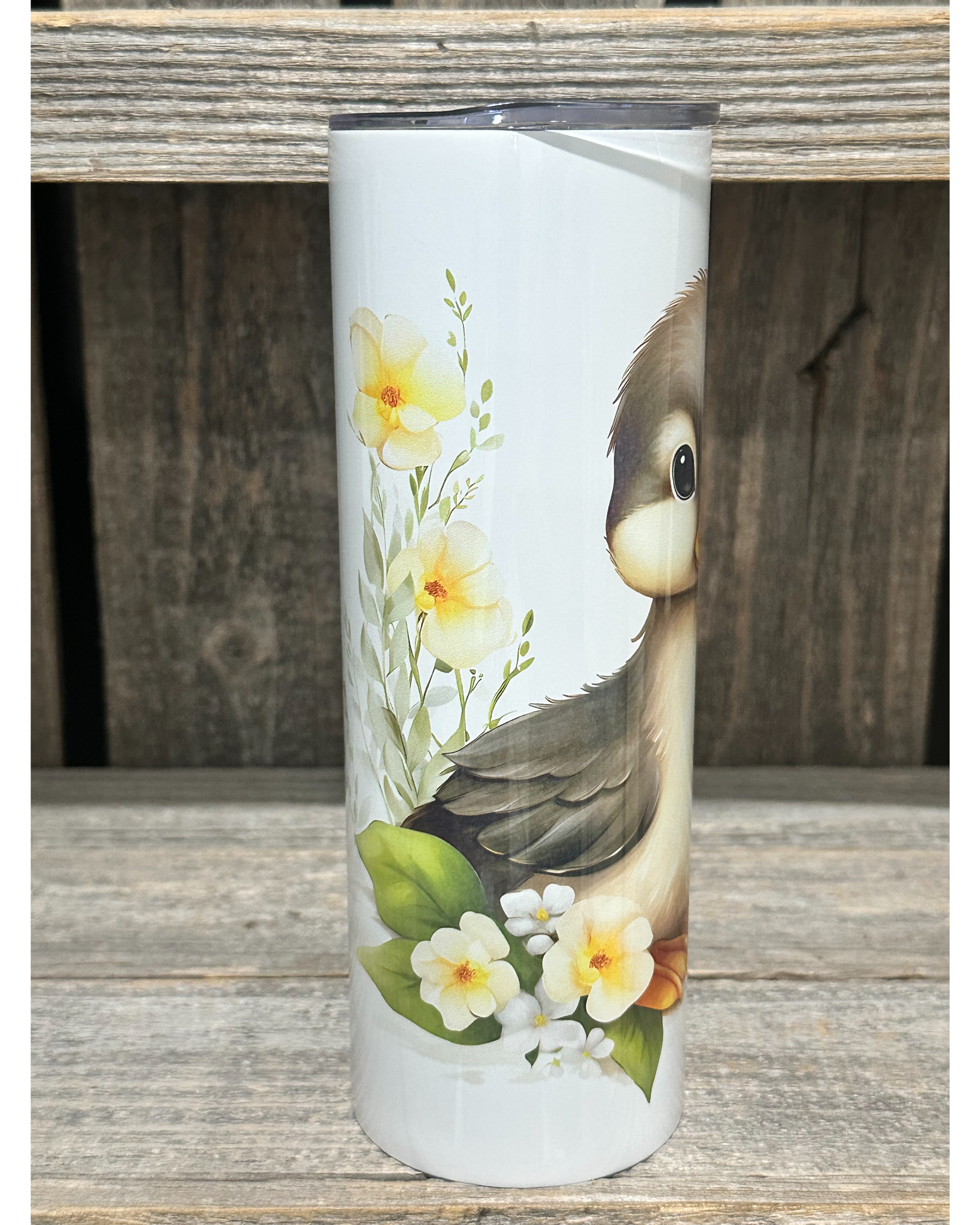 Duckling and Flowers