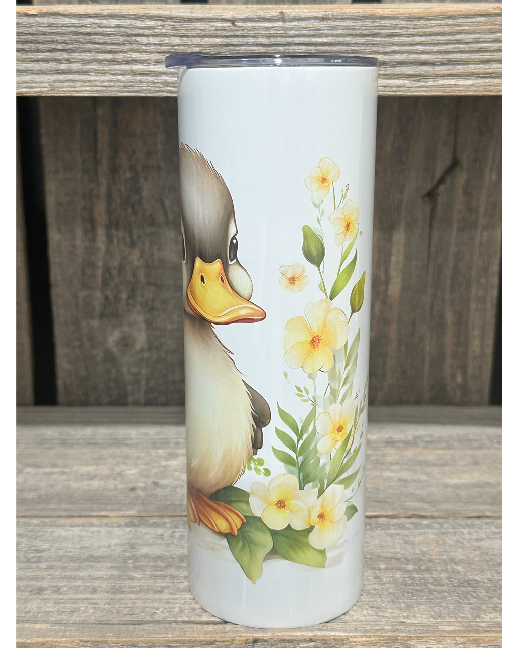 Duckling and Flowers