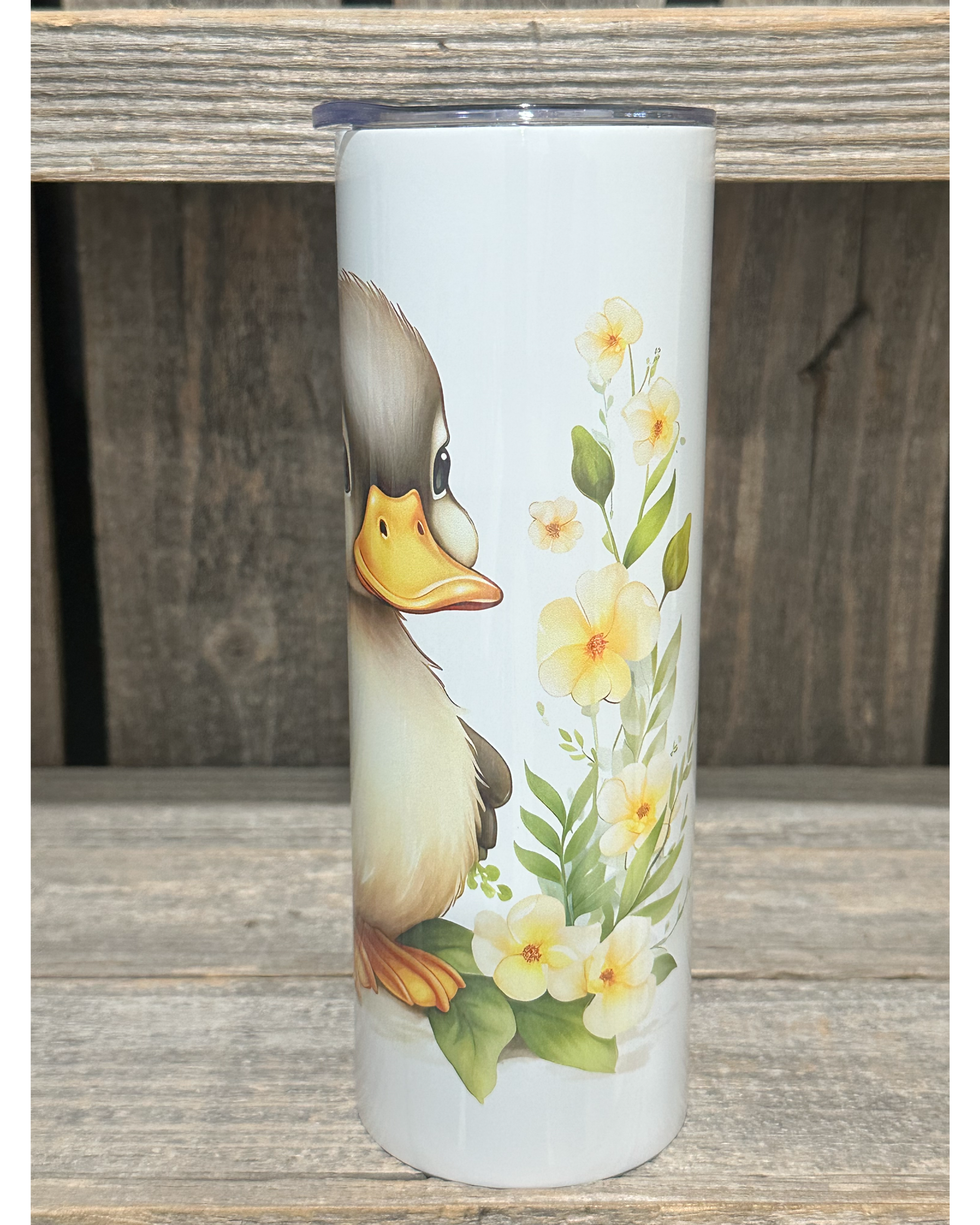 Duckling and Flowers