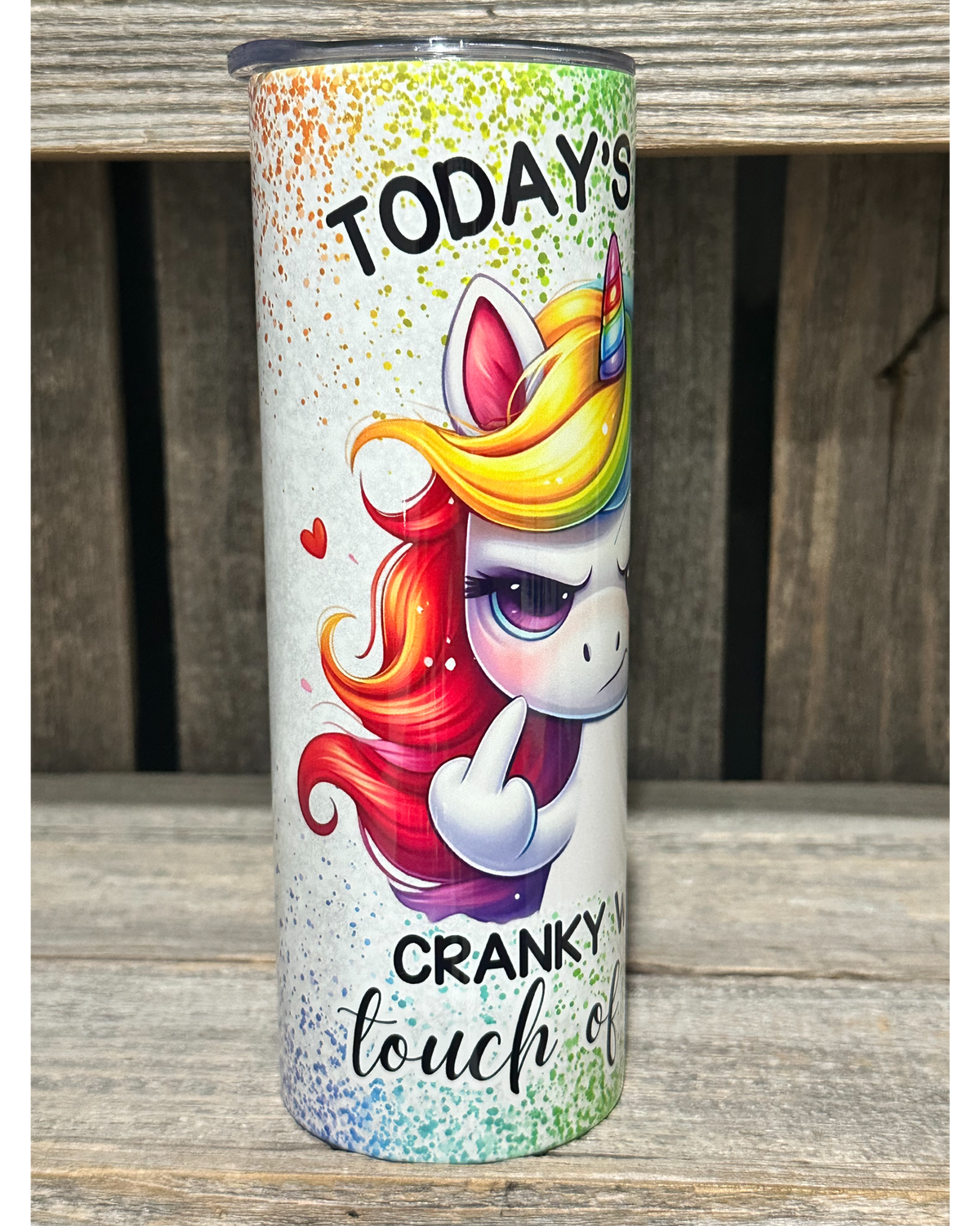 Rainbow Unicorn - Today's Mood - Cranky With A Touch Of Psycho